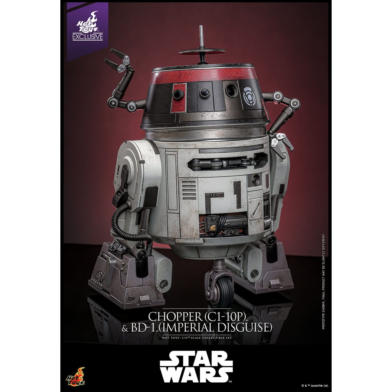 Star Wars Set di action figure 1/6 Chopper (C1-10P™) & BD-1™ (Imperial Disguise) 18 cm & 8 cm