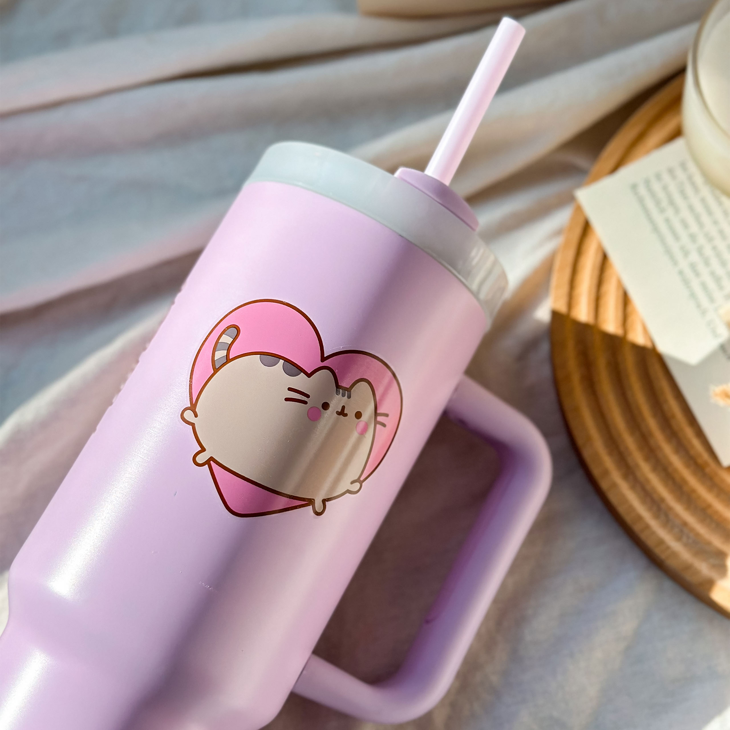 Pusheen - Yum To Go bicchiere con cannuccia