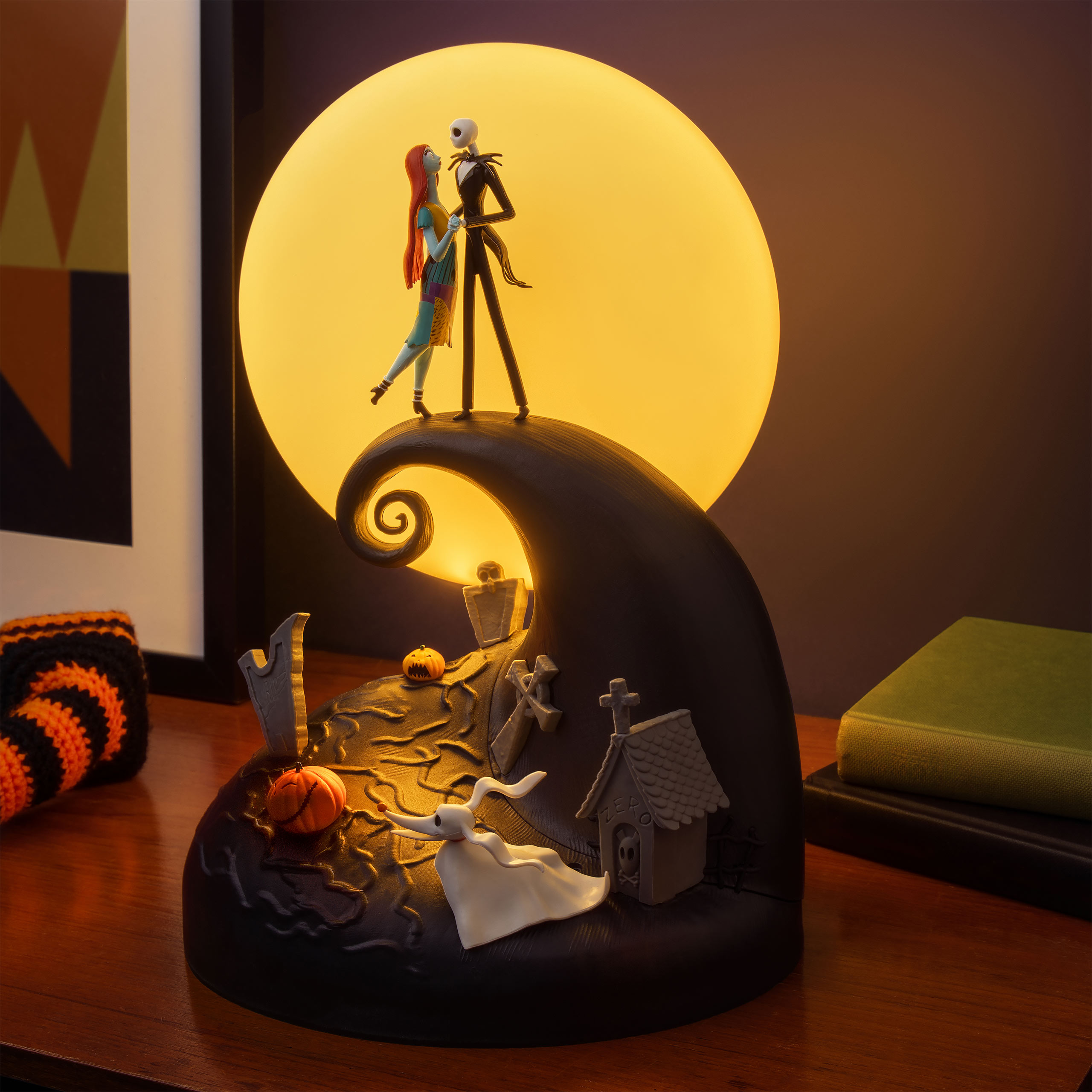 Nightmare Before Christmas – Jack och Sally diorama bordslampa