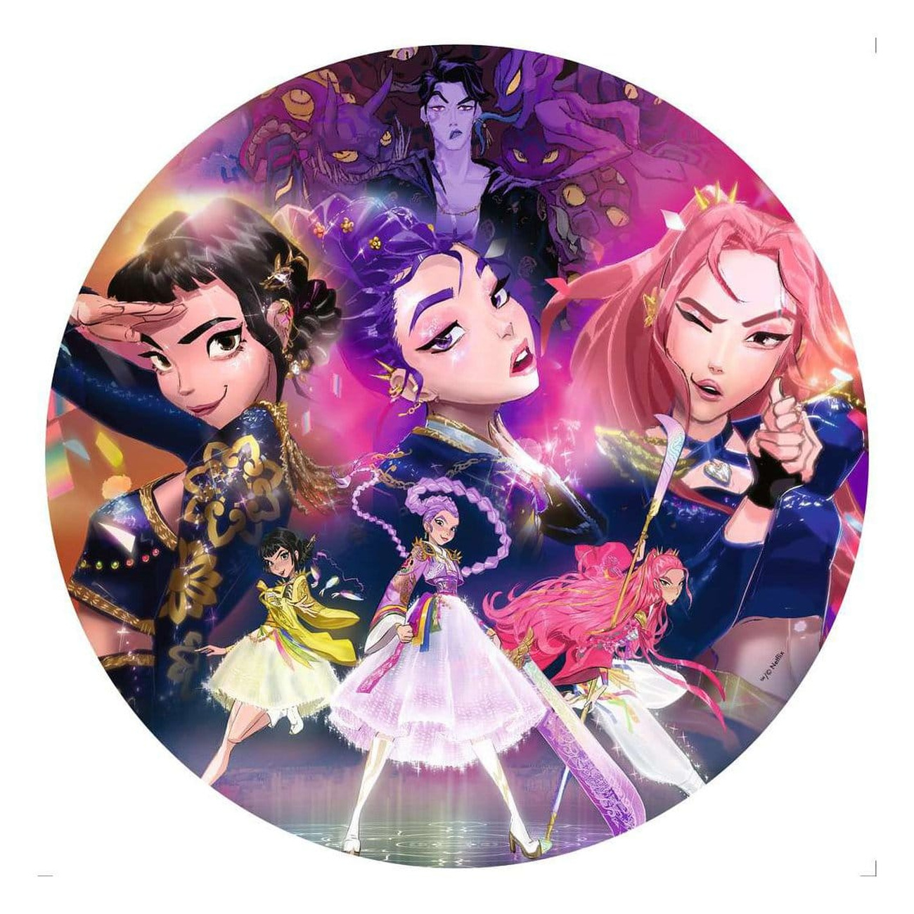 KPop Demon Hunters Rompecabezas redondo For the fans! (500 piezas)