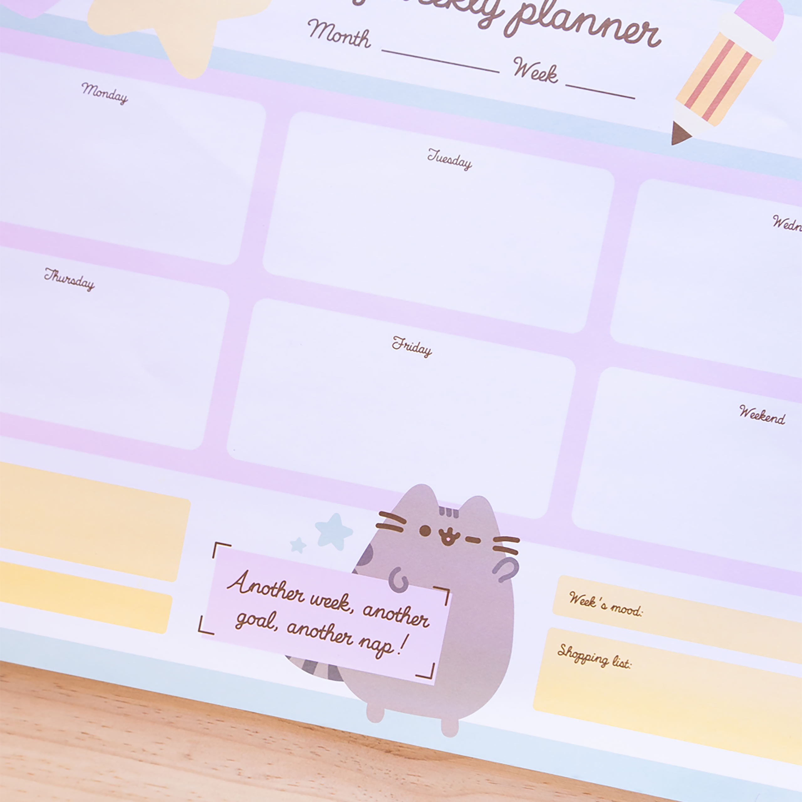 Pusheen - Eten en Slapen Weekplanner