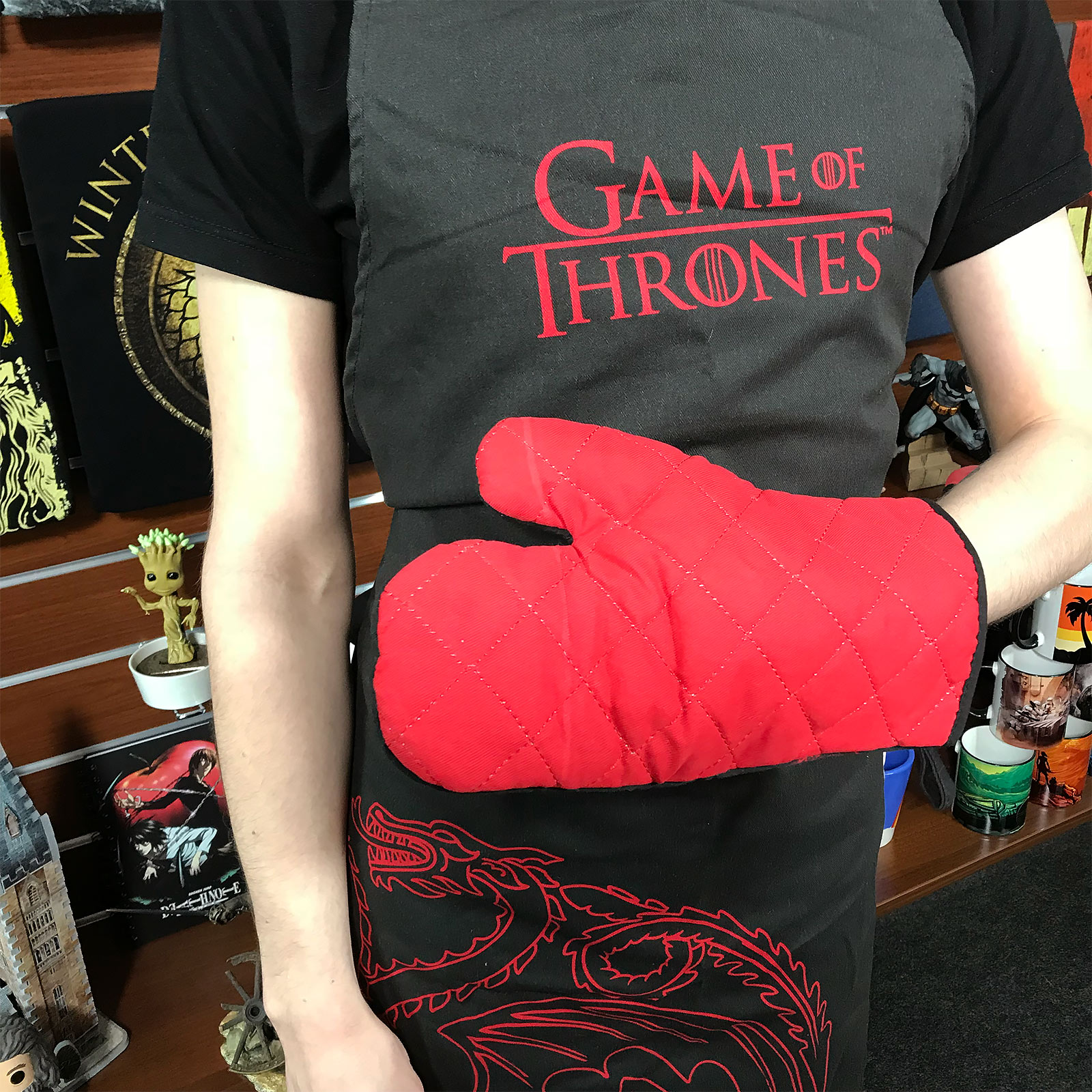 Game of Thrones - Tablier Targaryen avec gant de four