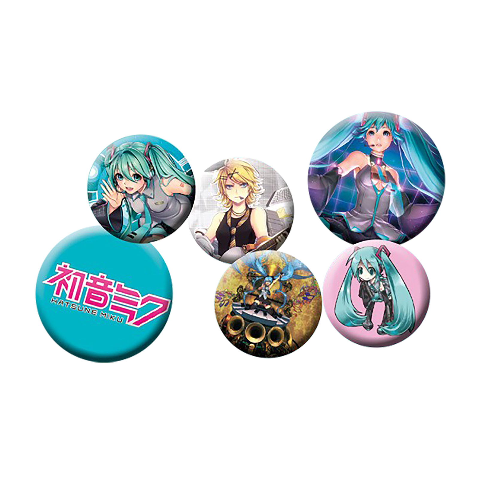 Hatsune Miku - Character & Symbol Button 6er Set