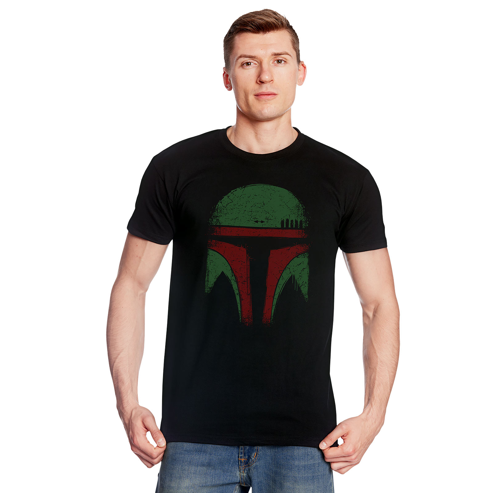 Boba Face T-Shirt für Star Wars Fans schwarz
