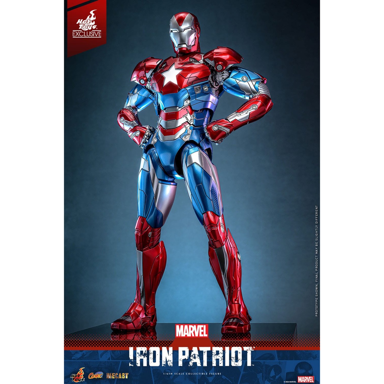 Marvel - Iron Patriot Comic Diecast Masterpiece action figure esclusiva in scala 1:6