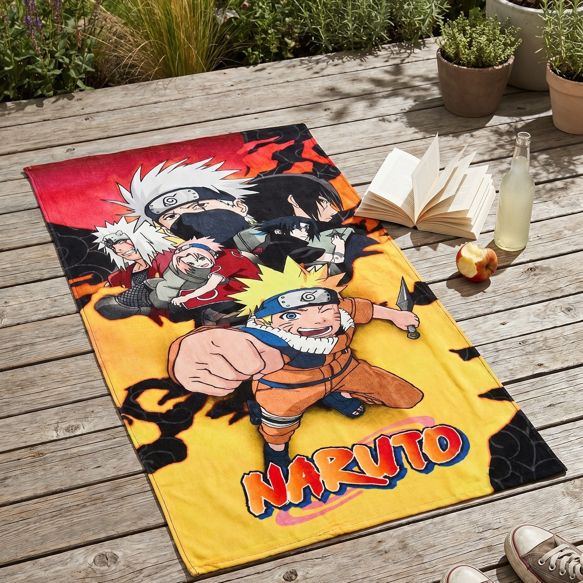 【レア】NARUTO ナルト ビッグバスタオル ビーチ Naruto Shippuden - Fight Beach Towel | Elbenwald