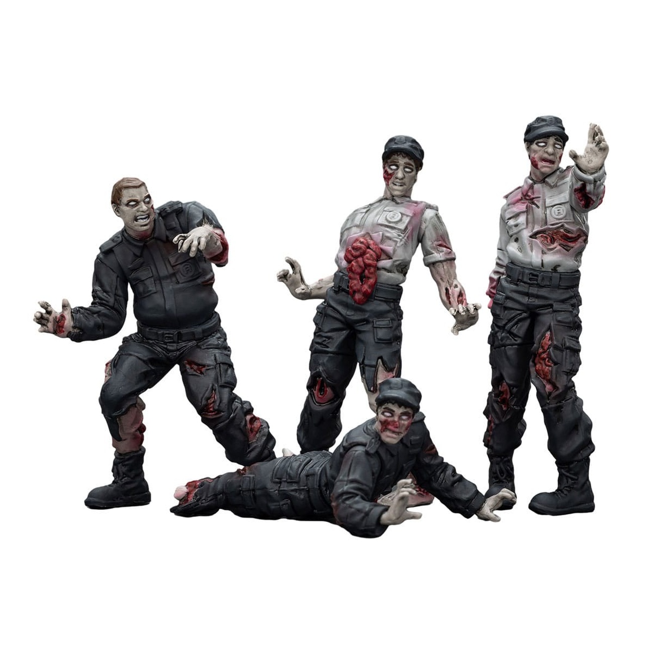 Zombie Dark Source Action Figures 4-Pack Security Guards 8 cm