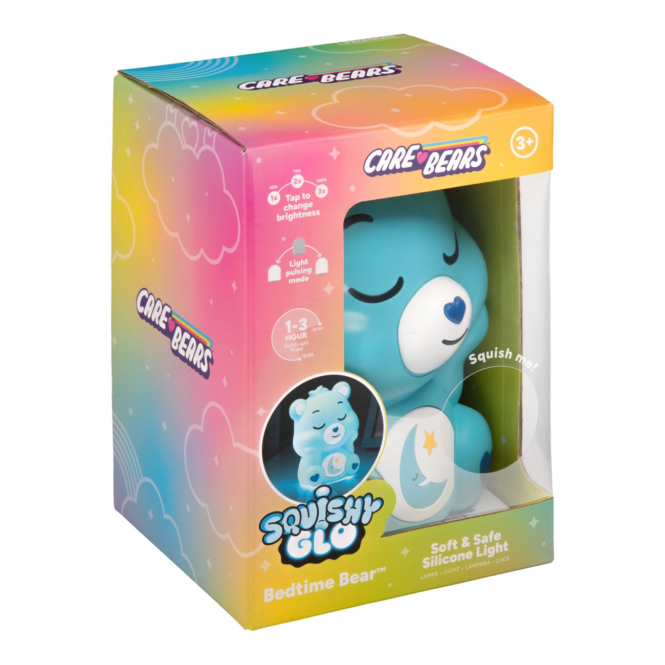 Die Glücksbärchis Squishy Glo Silikon-Leuchte Schlummerbärchi 15 cm