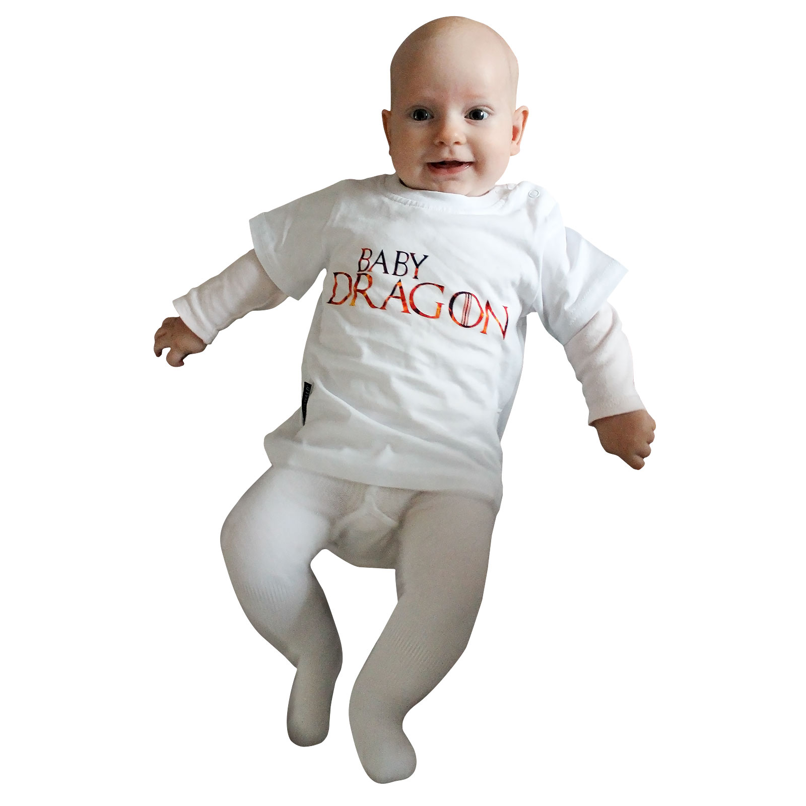 Baby Dragon - Kinder T-shirt Wit
