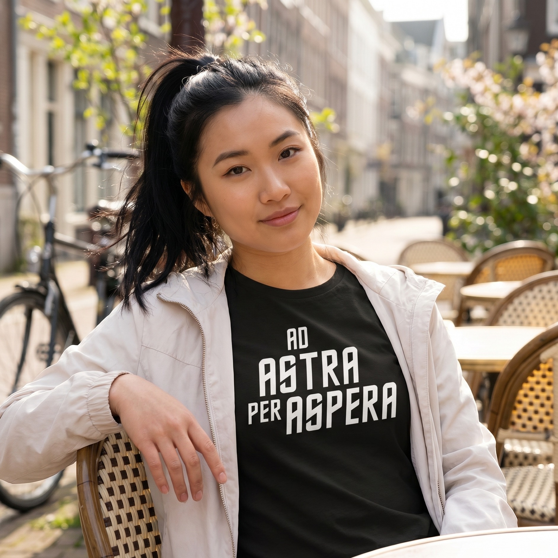Ad Astra Per Aspera T-Shirt für Star Trek Fans schwarz