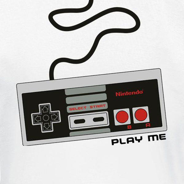 Nintendo - T-shirt blanc NES Controller