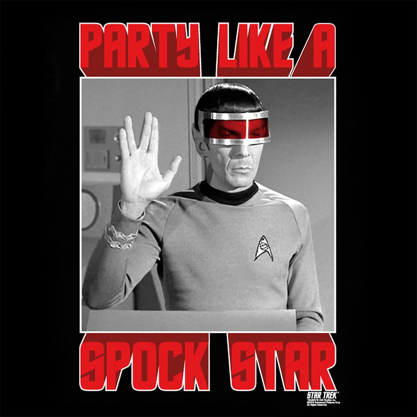 Star Trek - Spock Star T-Shirt Zwart