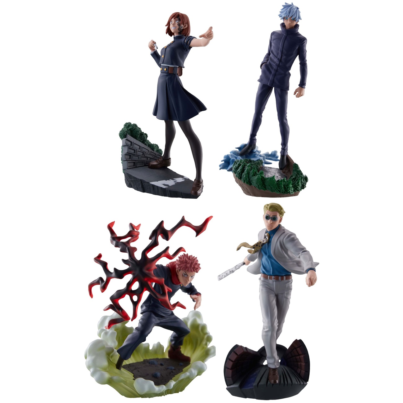 Jujutsu Kaisen Petitrama Series Figurines de collection Set de 4 Jujutsu Kaisen Series Vol. 2 9 cm