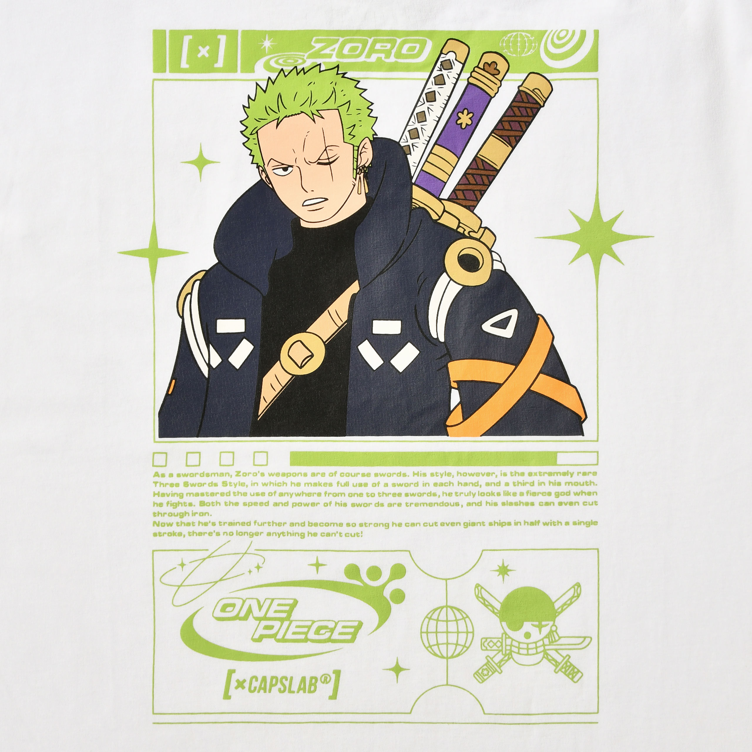 One Piece - Zoro Capslab Oversize T-Shirt weiß