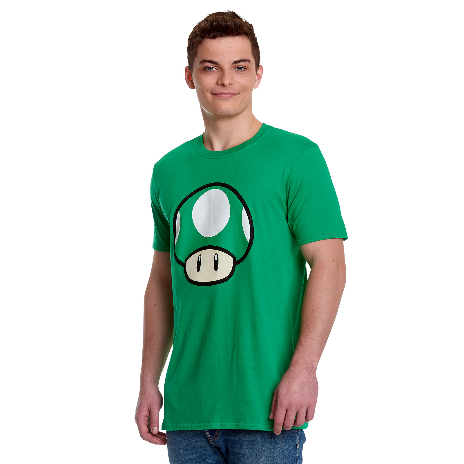 Super Mario - 1 UP Mushroom T-Shirt Green