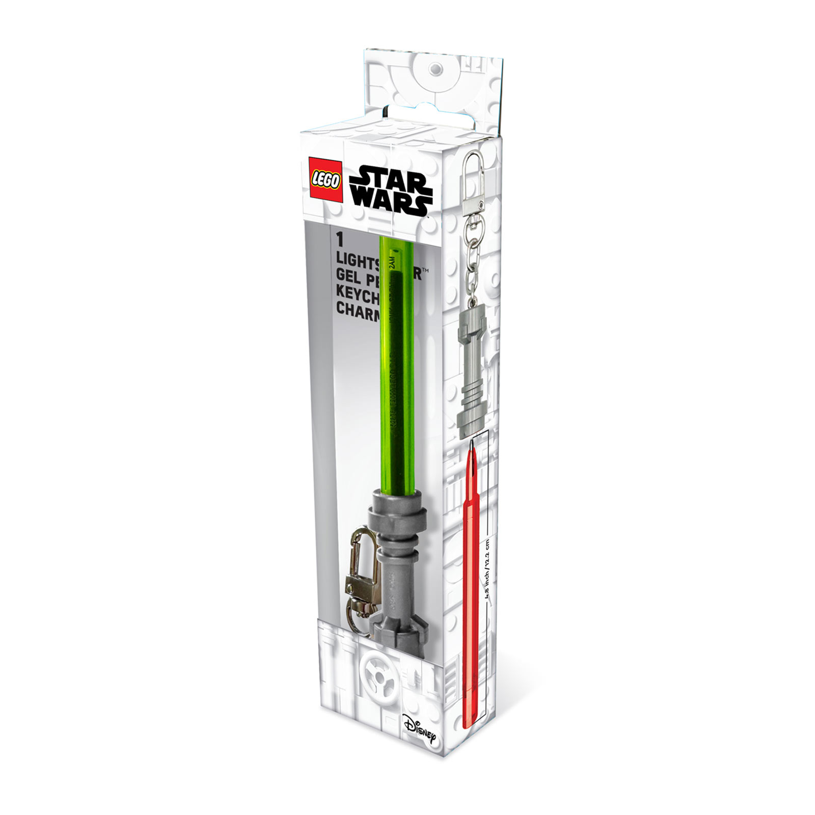 Star Wars - Penna gel spada laser con moschettone verde