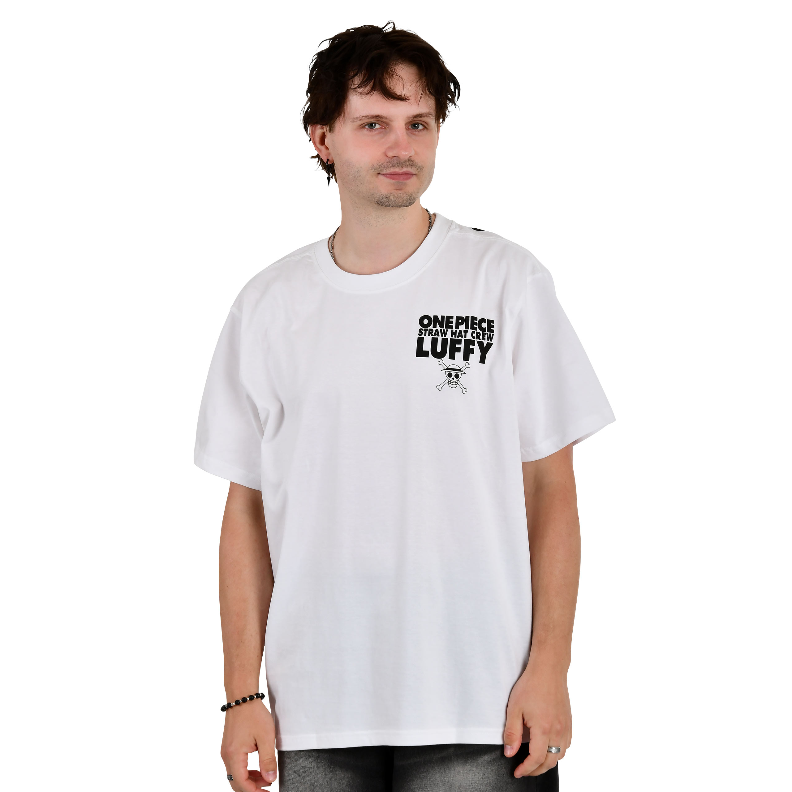 One Piece - Luffy Oversize T-Shirt weiß