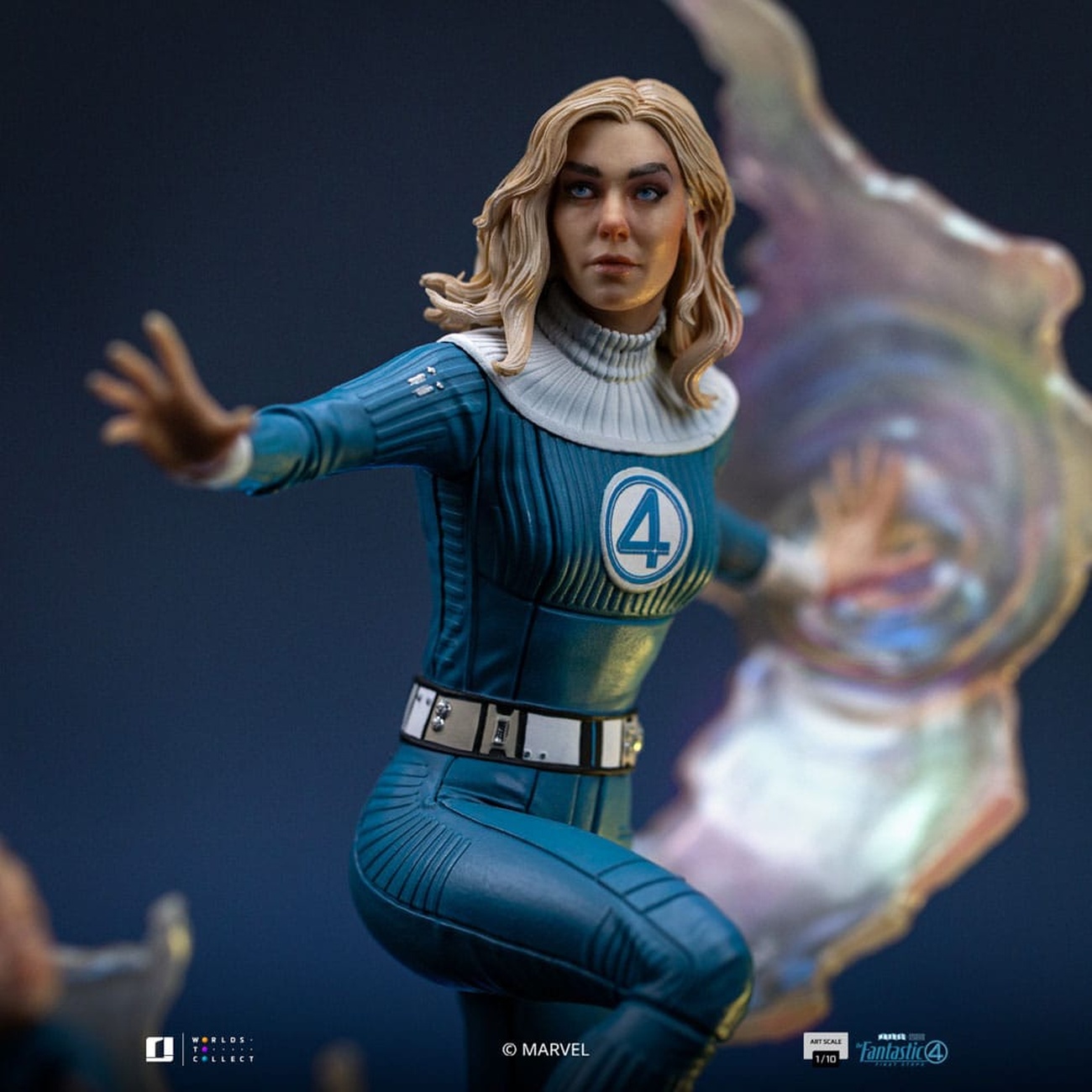 Fantastic Four Figura Art Scale 1/10 Invisible Woman i Franklin 28 cm