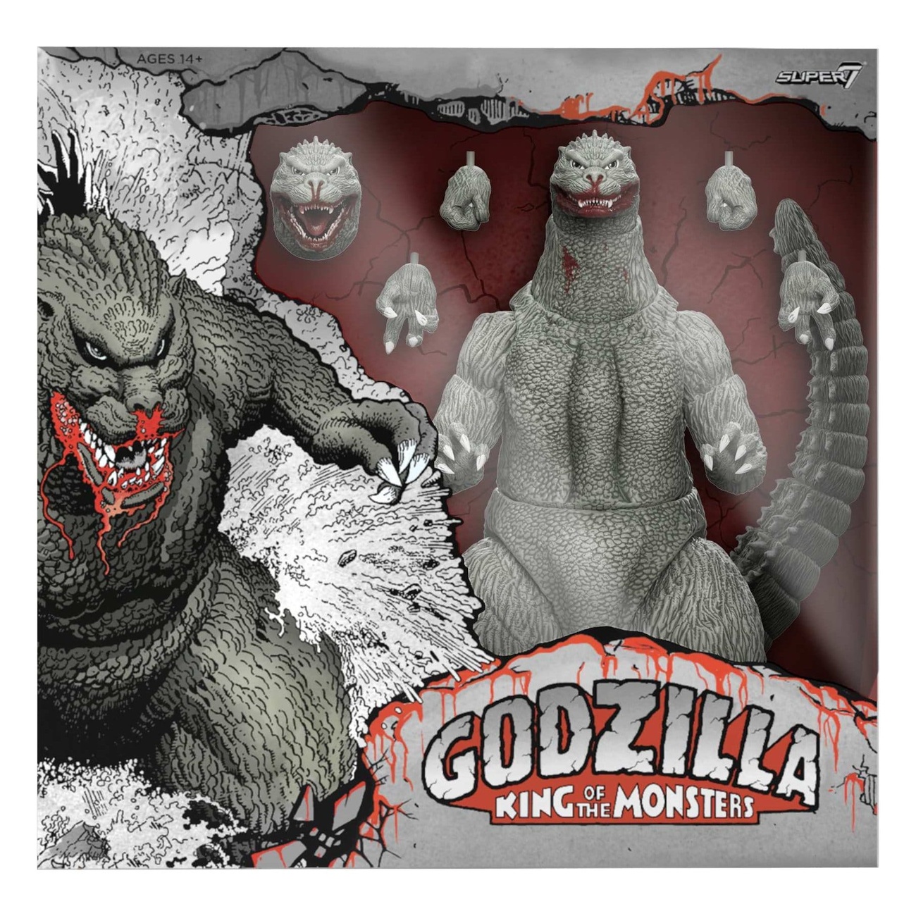 Godzilla (1989) Toho Ultimates Actiefiguur Godzilla (Greyscale Comic Book - Thirsty for Blood) 24 cm