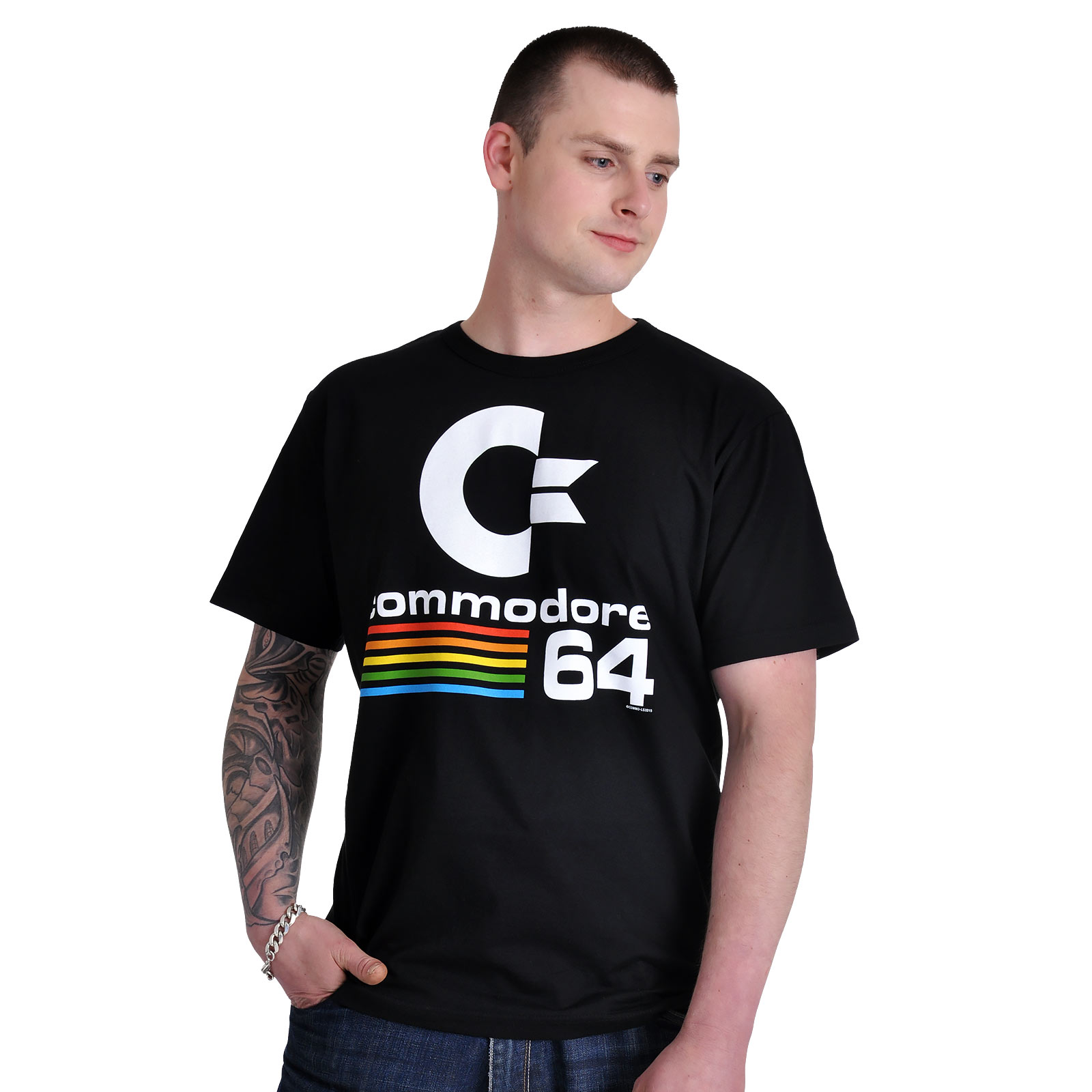 Commodore 64 - T-shirt logo noir