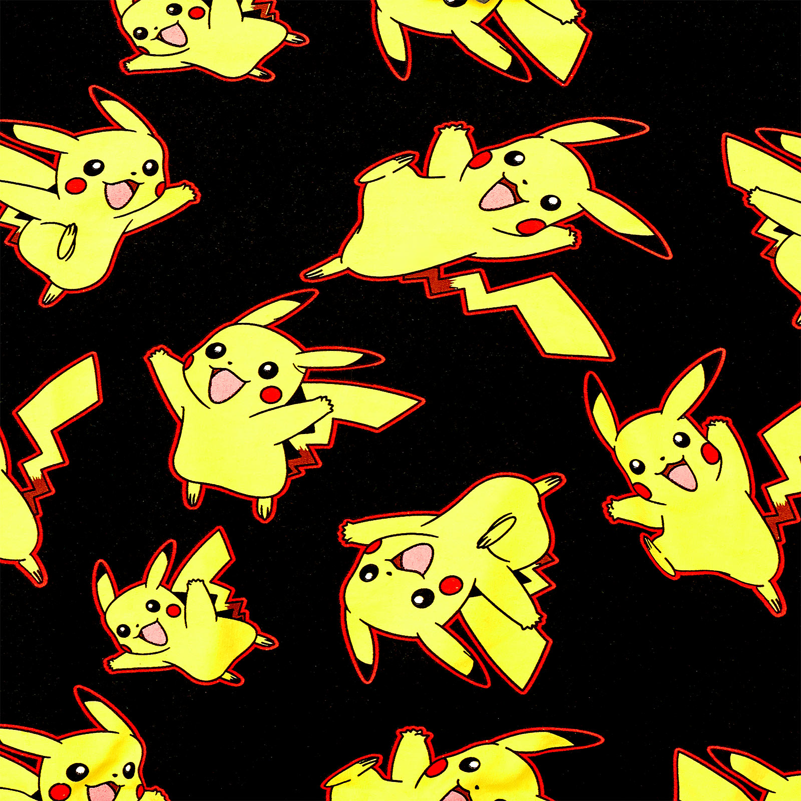 Pokemon - Pull Pikachu impression intégrale noir