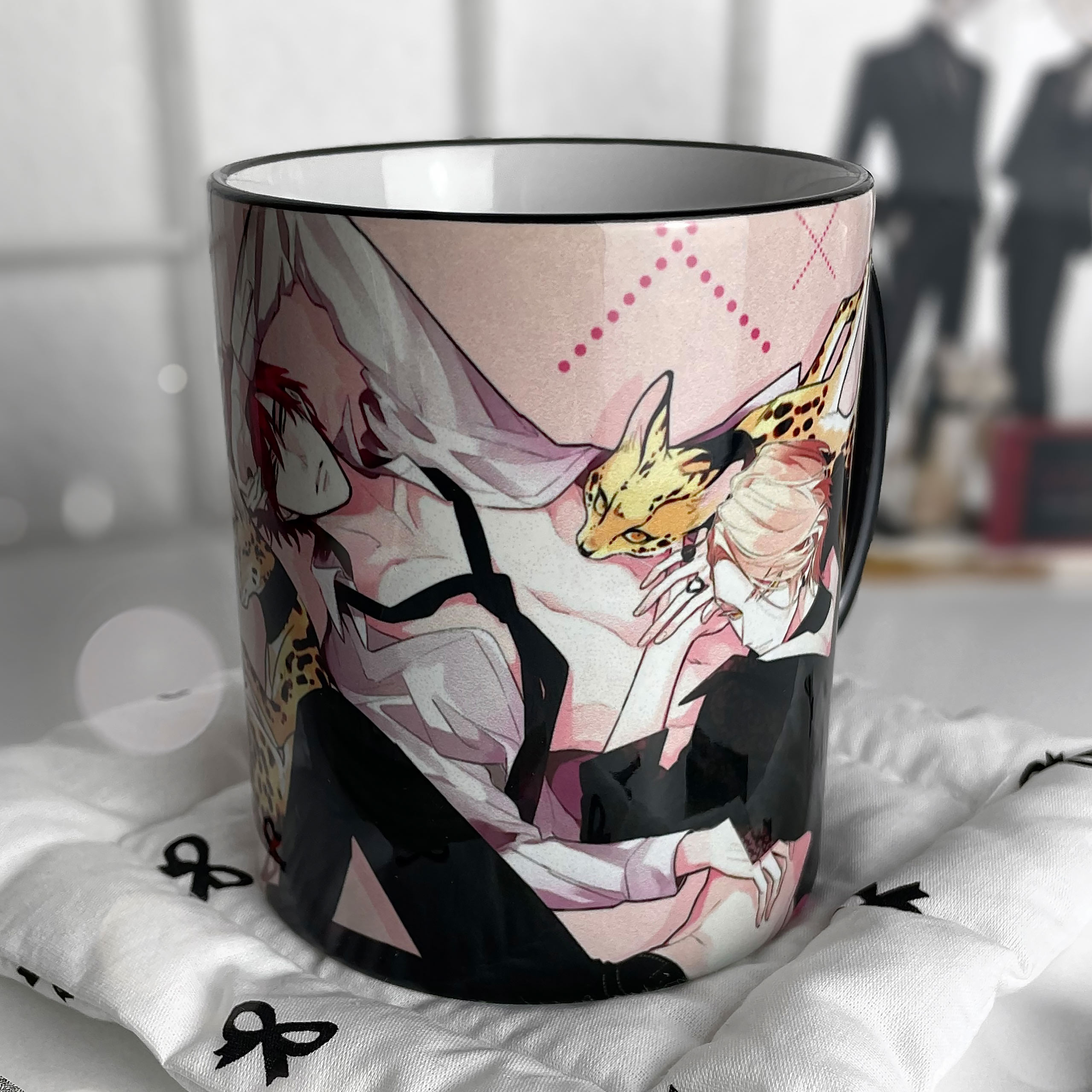Shizuma und Minato Cats Tasse für Therapy Game Fans