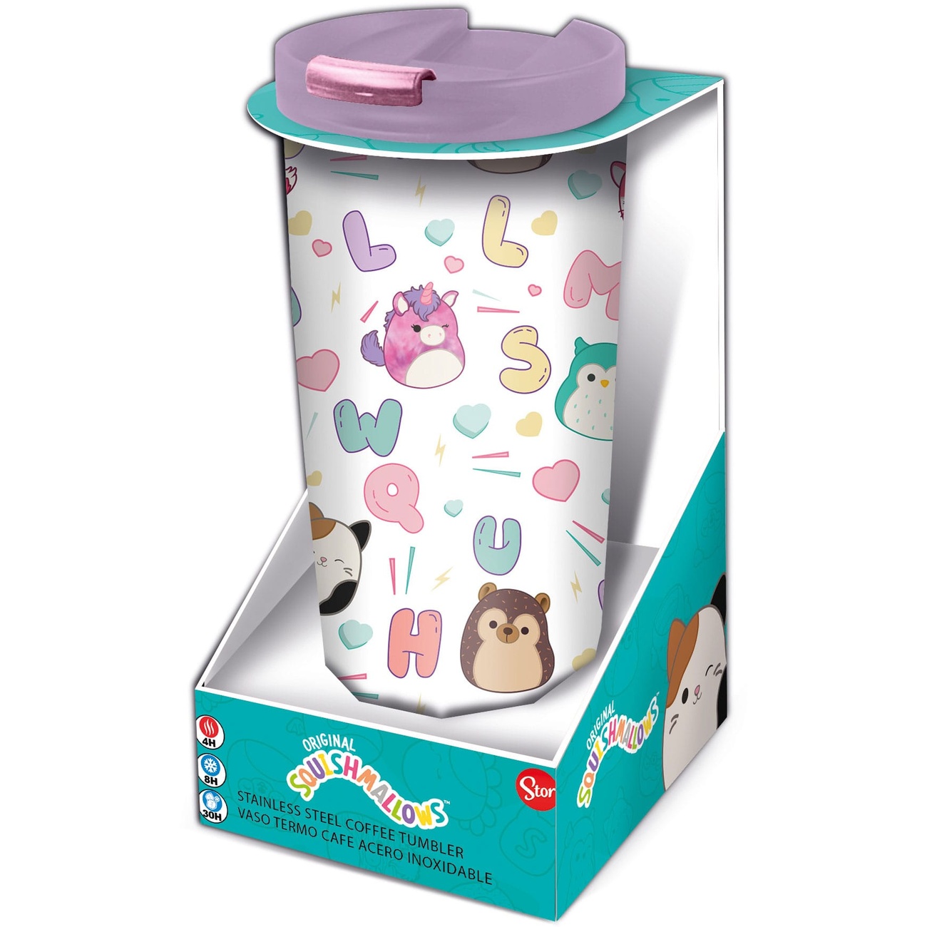 Kubek turystyczny ze stali nierdzewnej Squishmallows Character
