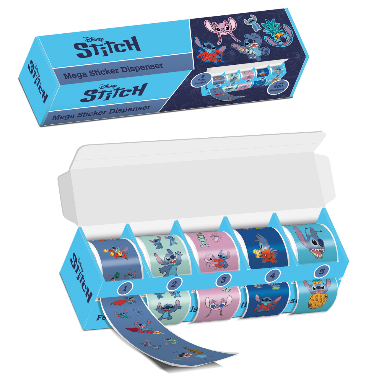 Stitch und Angel Sticker Dispenser - Lilo & Stitch