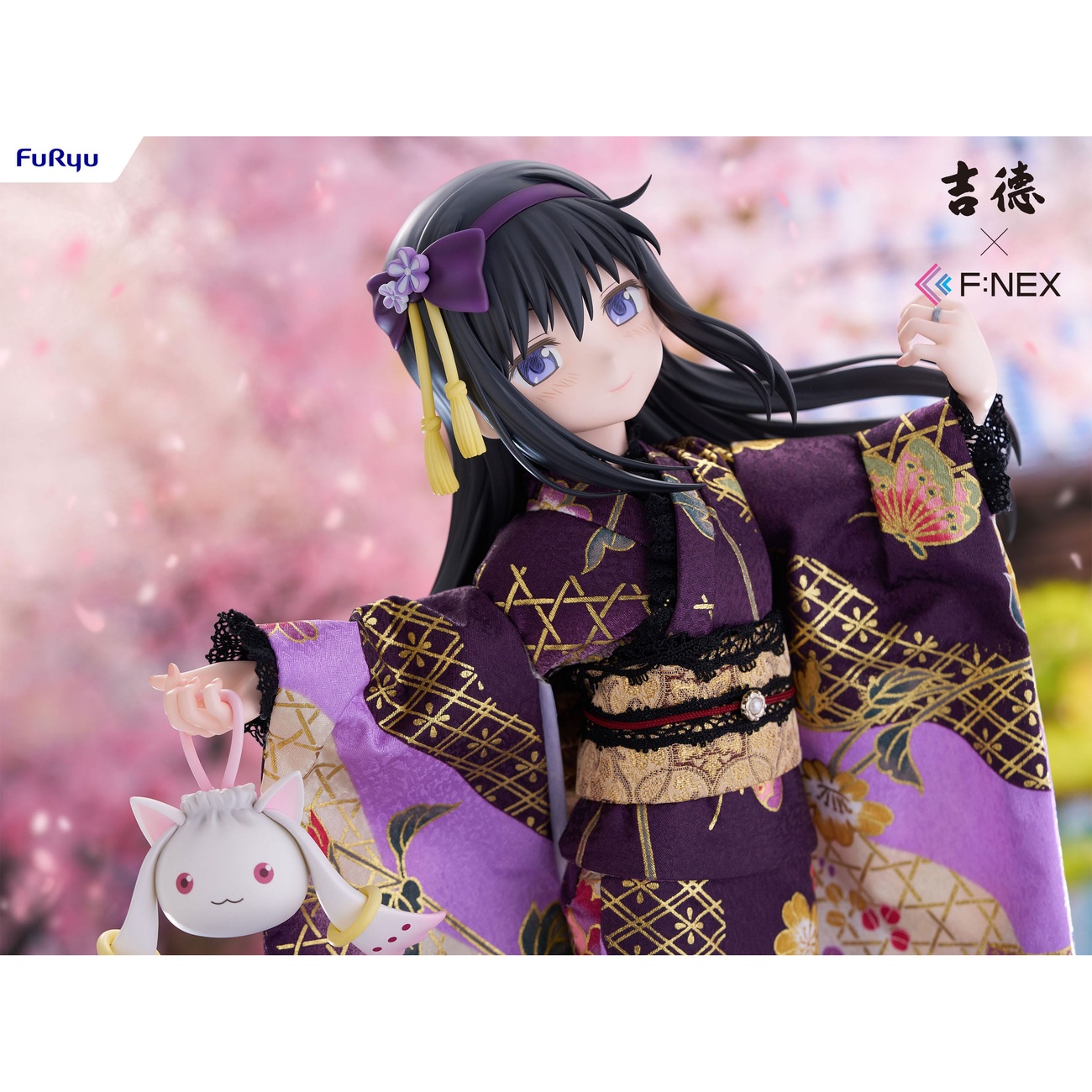 Puella Magi Madoka Magica F:NEX PVC Statue 1/4 Rebellion Homura Akemi Japanese Doll 45 cm