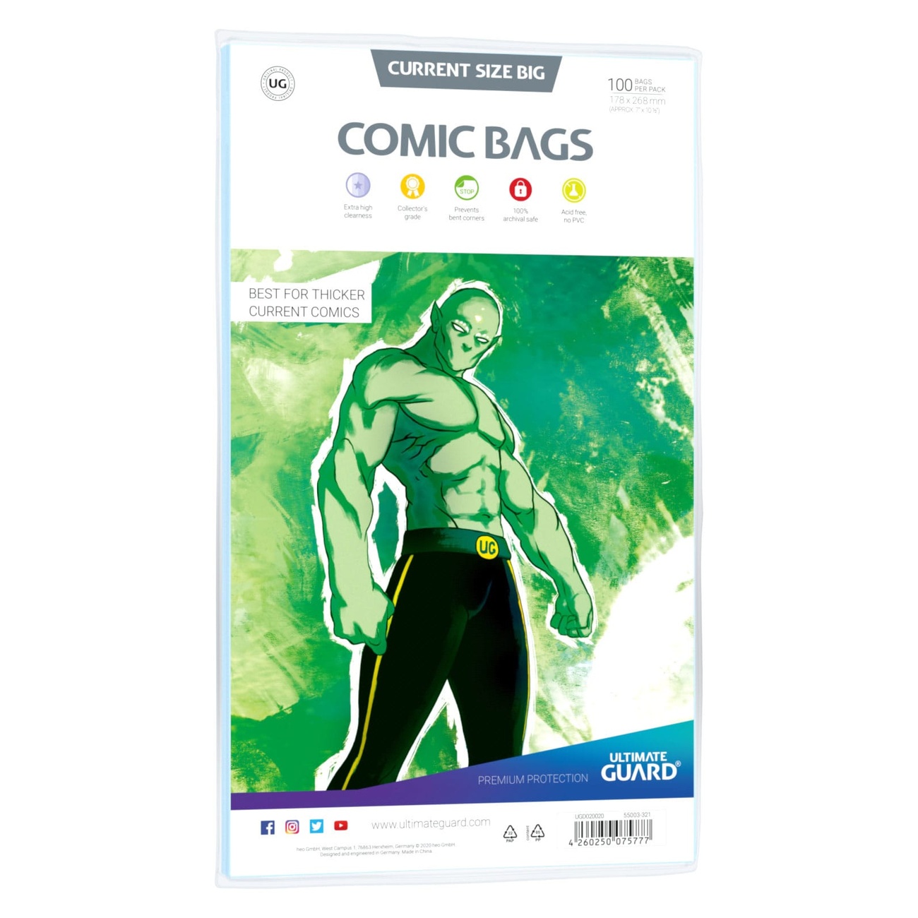 Ultimate Guard Comic Bags Standard (100) - Current Size Big