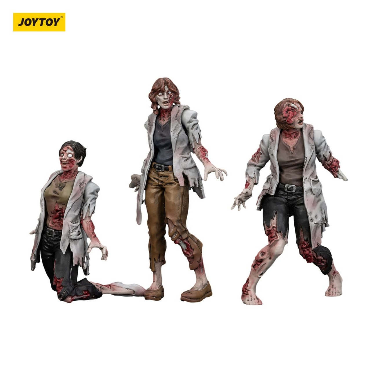 Zombie Dark Source Actionfigurer 3-pack Scientists (Female) 8 cm