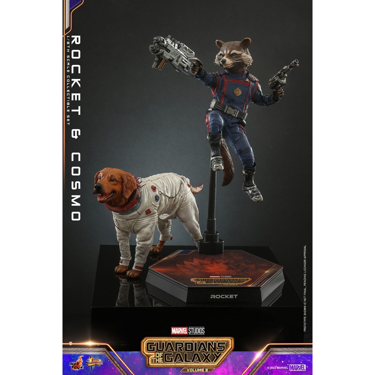 Guardians of the Galaxy – Figurines d’action Masterpiece Rocket & Cosmo 1:6