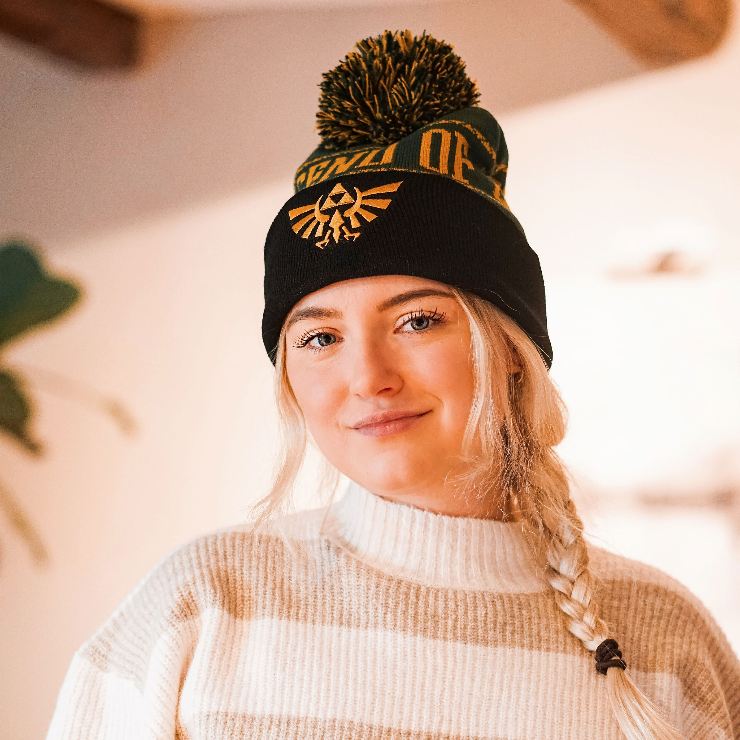 Zelda - Bonnet à pompon avec logo
