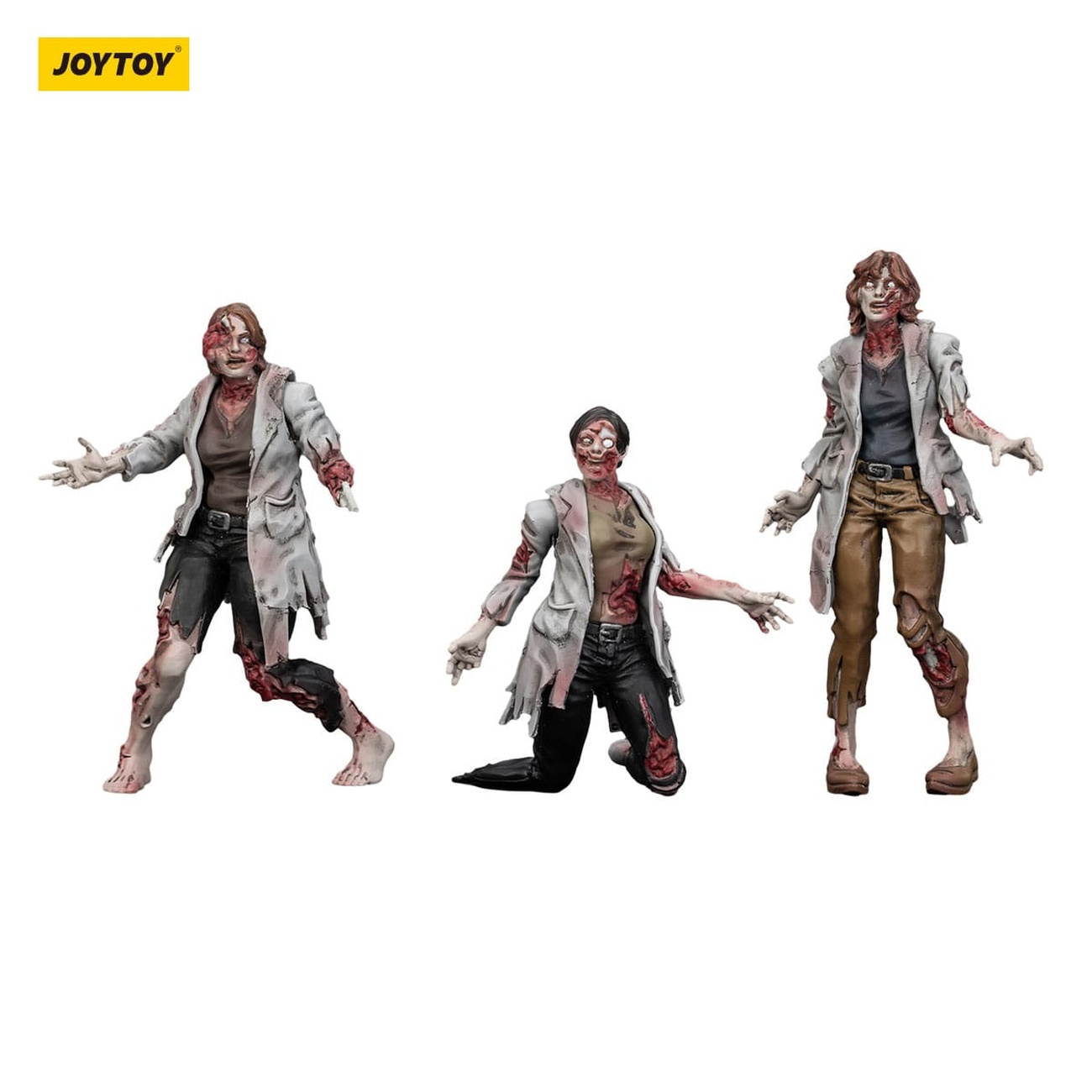 Zombie Dark Source Actionfigurer 3-pack Scientists (Female) 8 cm