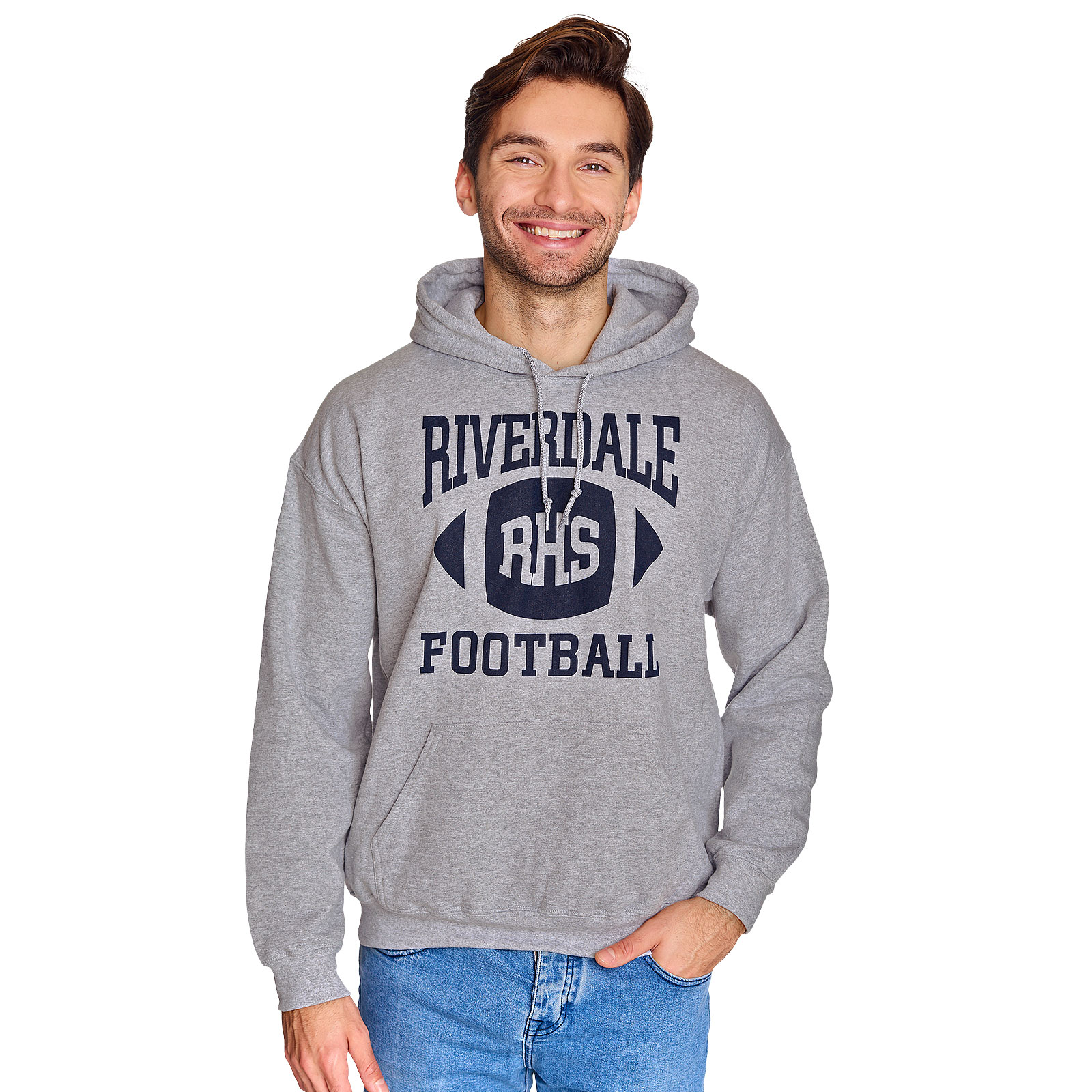 Riverdale - Sweat à capuche de l'équipe de football RHS gris