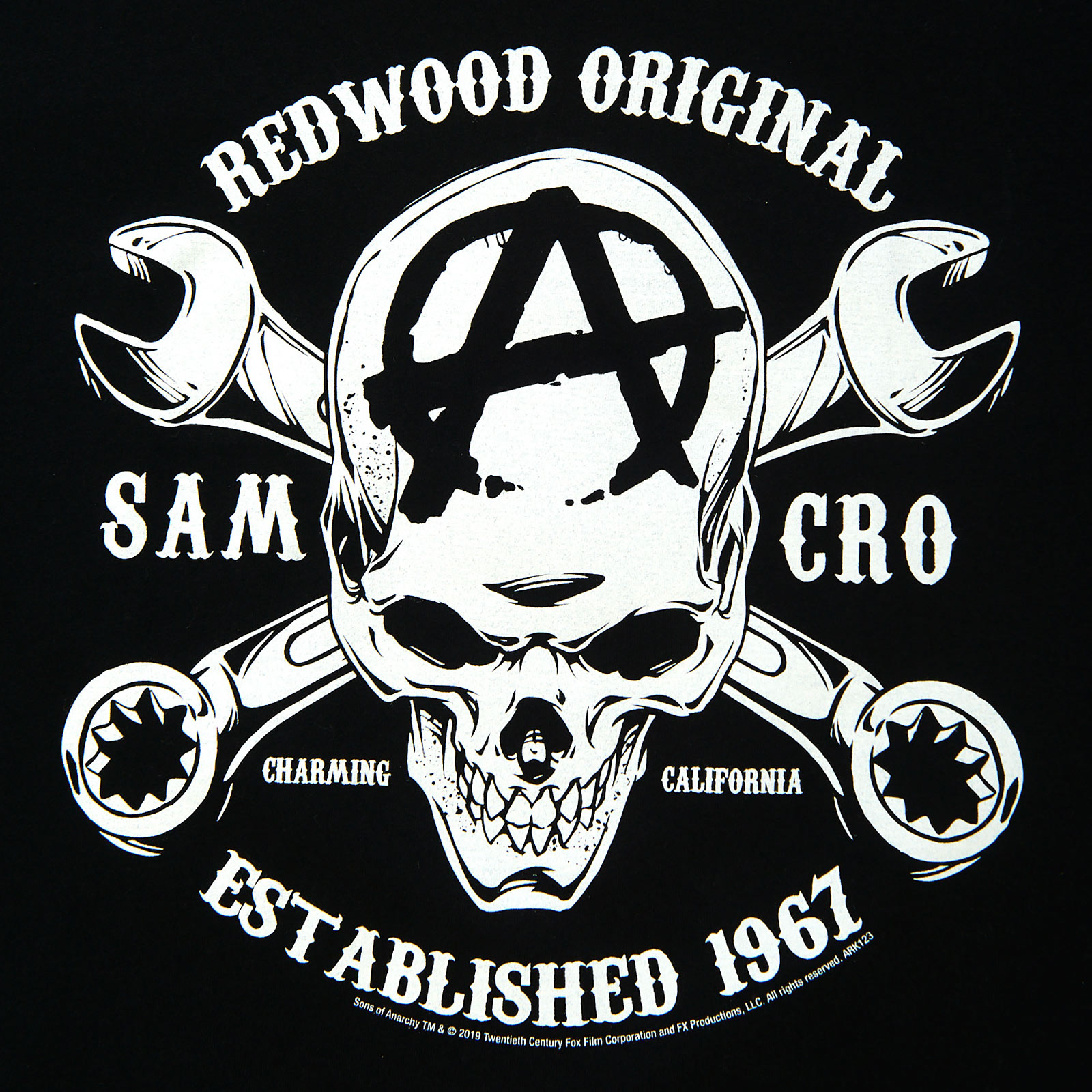 Sons of Anarchy - Samcro Skull Logo T-Shirt schwarz