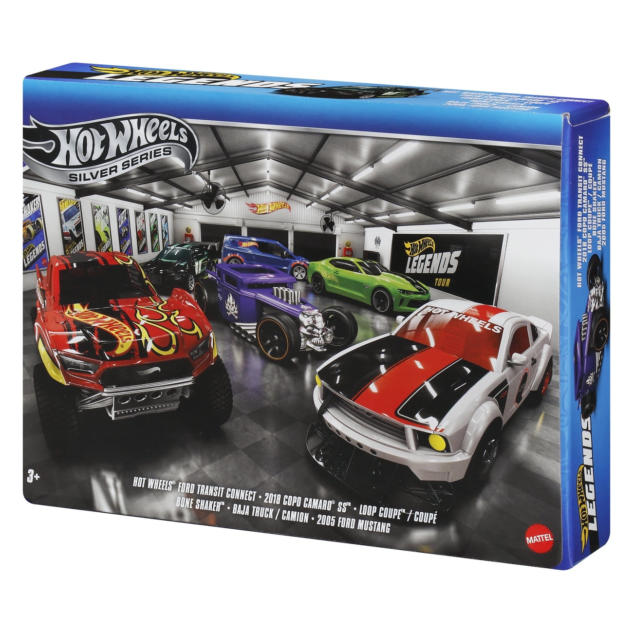 Hot Wheels Silver Series vehículos de metal fundido pack de 6 1/64 Legends