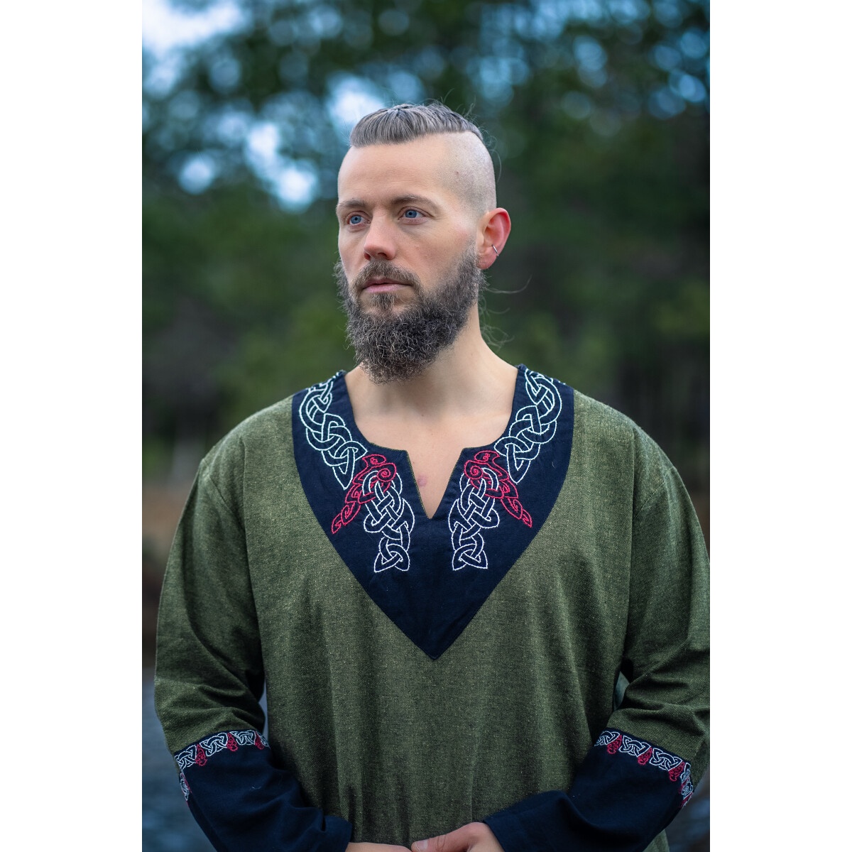 Tunique viking médiévale Freydis olive