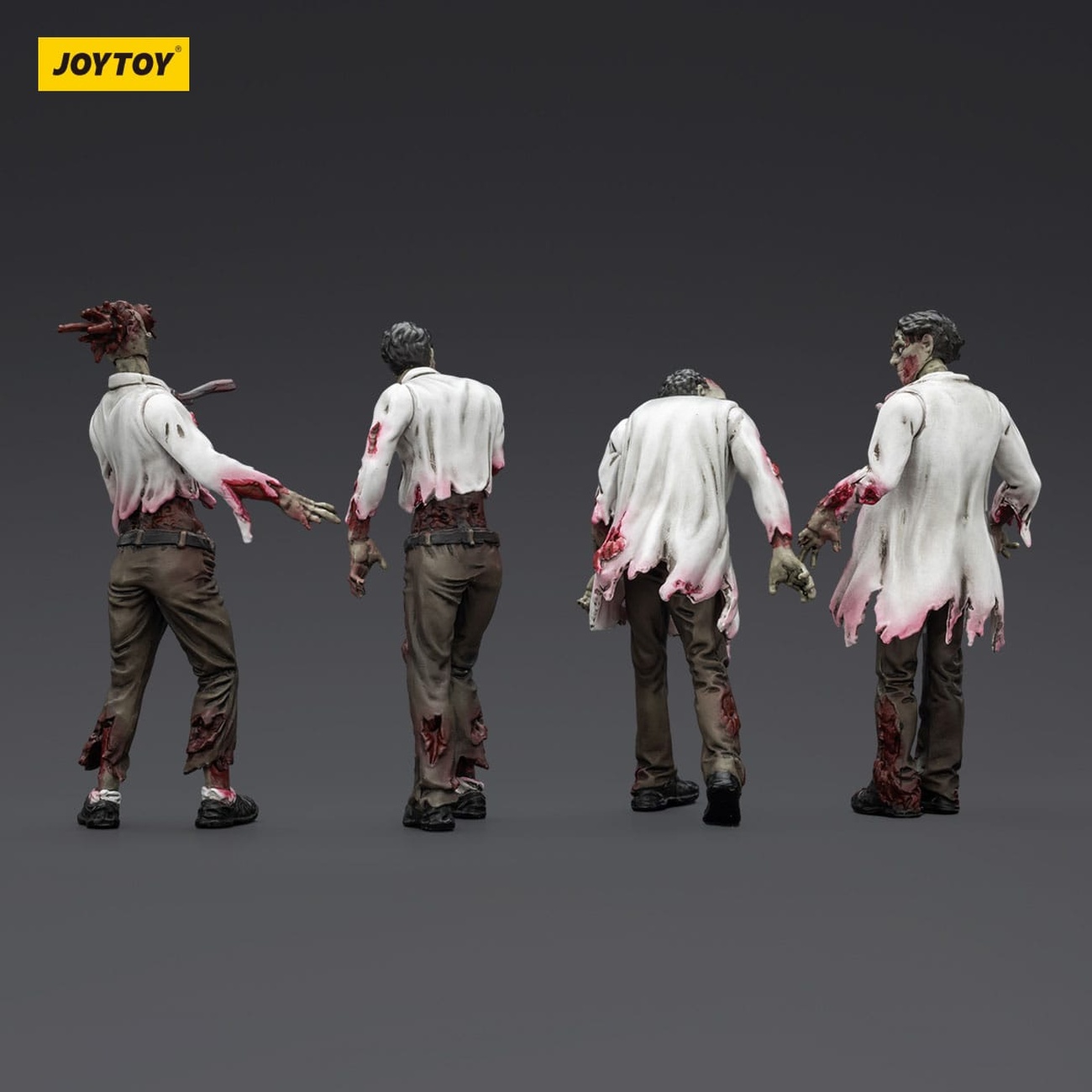 Zombie Dark Source actionfigurer 4-pack Scientists (Male) 8 cm