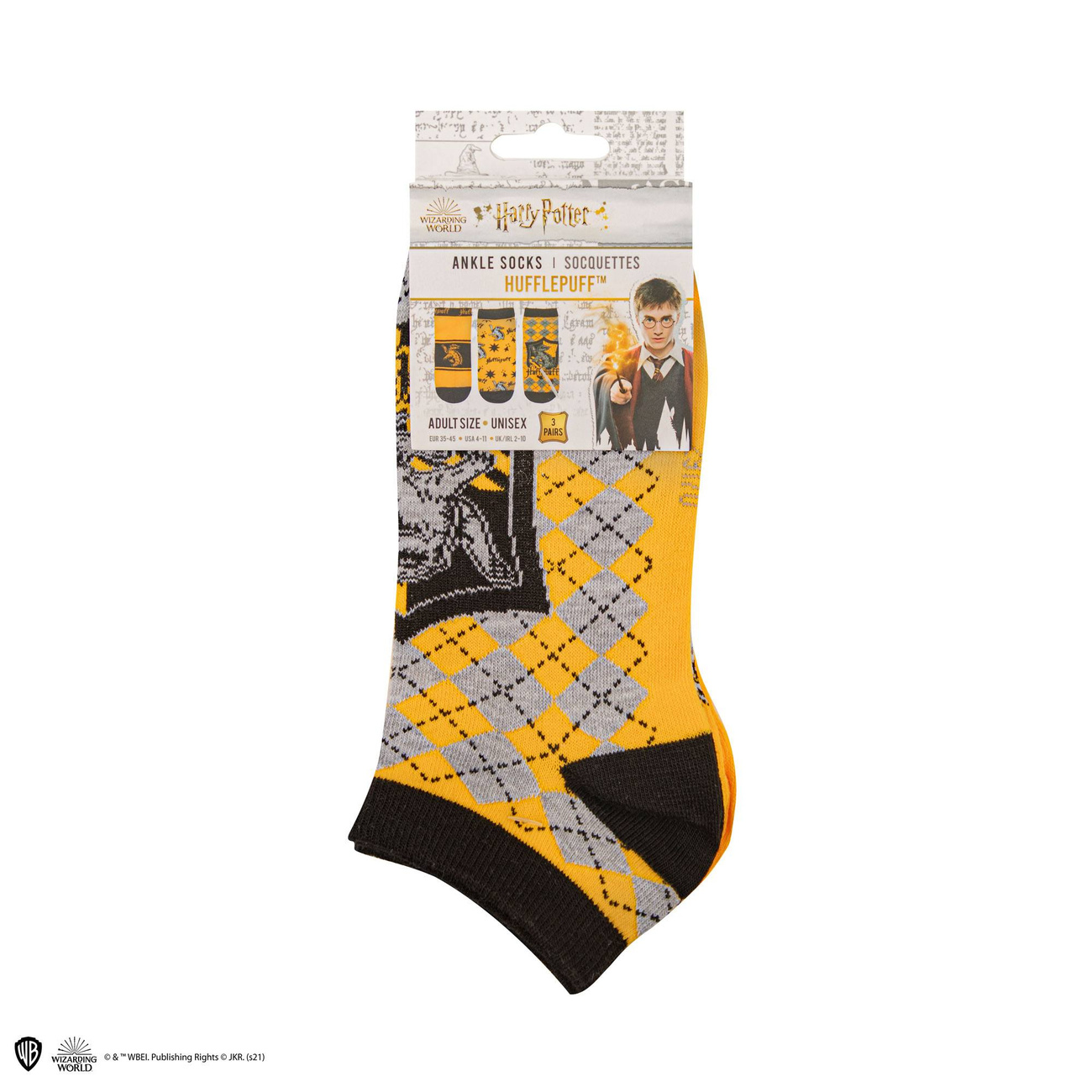 Harry Potter Skarpetki do kostki 3-pack Hufflepuff