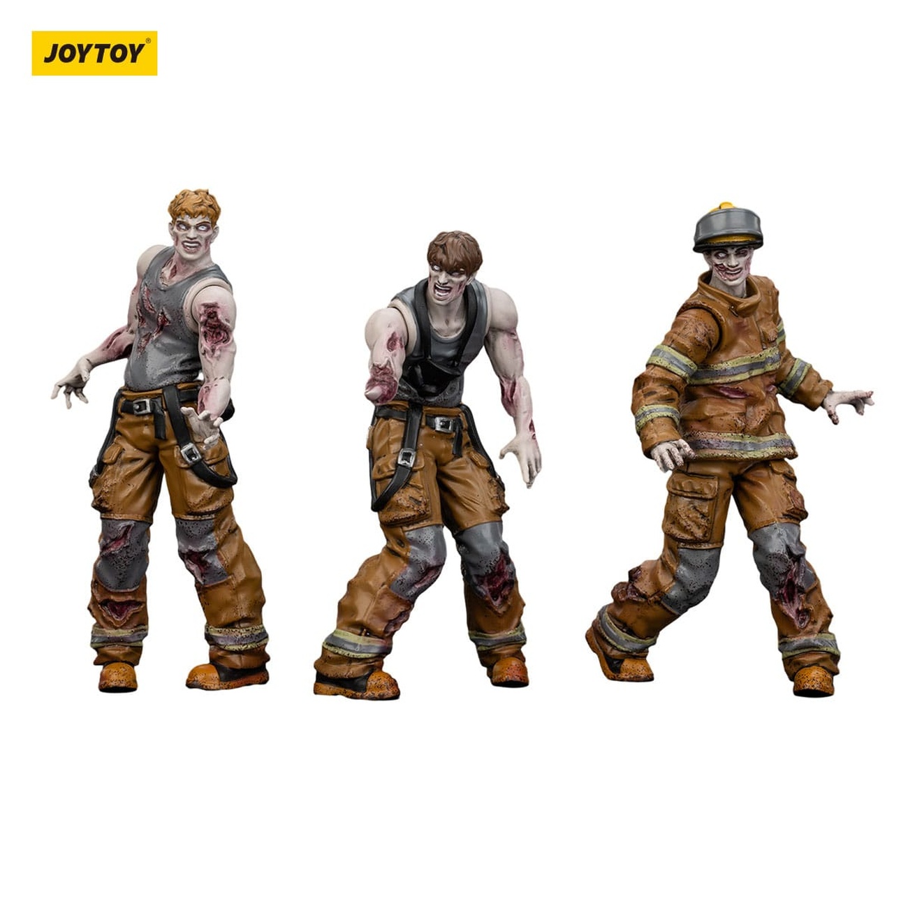 Zombie Dark Source actionfigurer 3-pack Firefighters 8 cm
