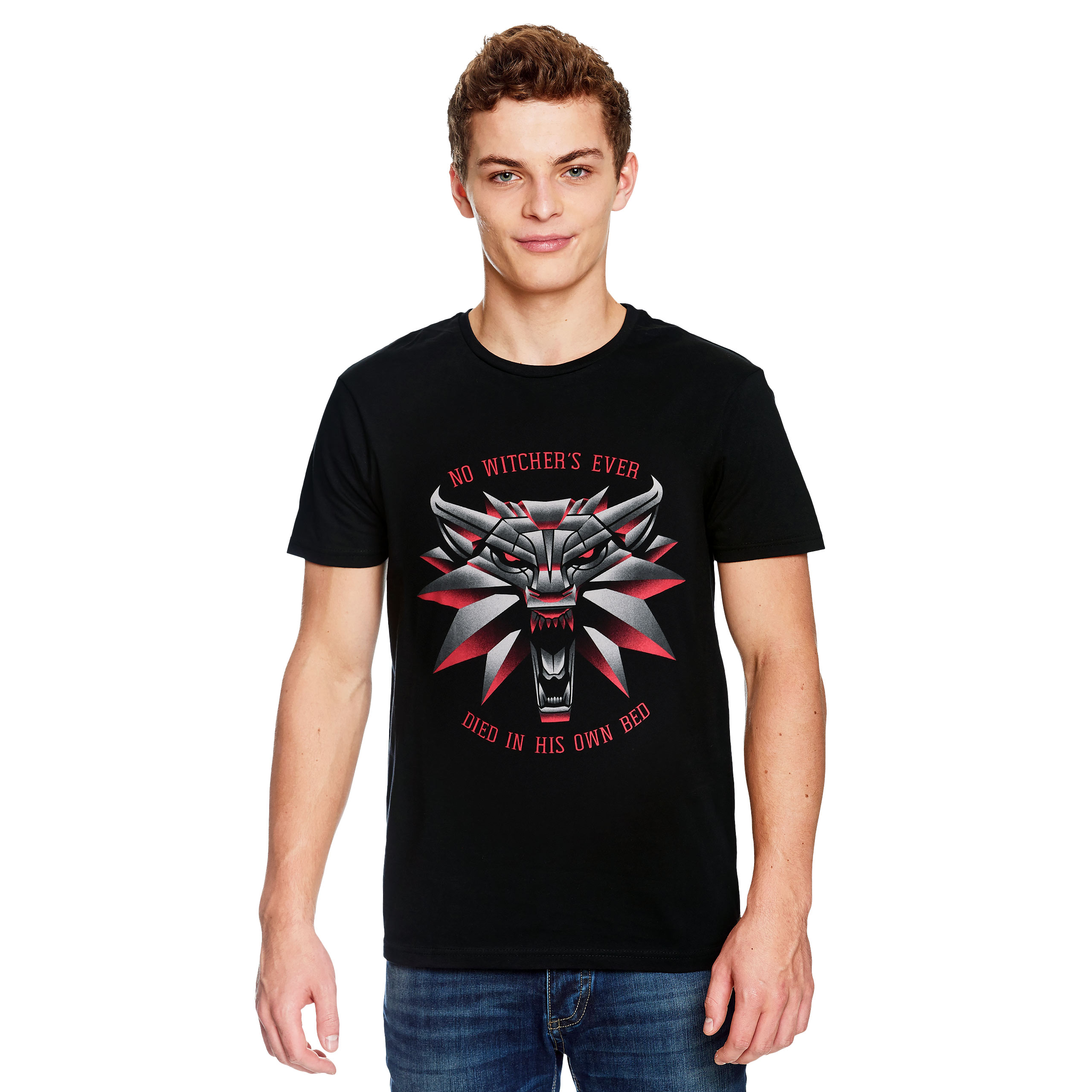 Witcher 3 - Memorial Wolf T-Shirt schwarz