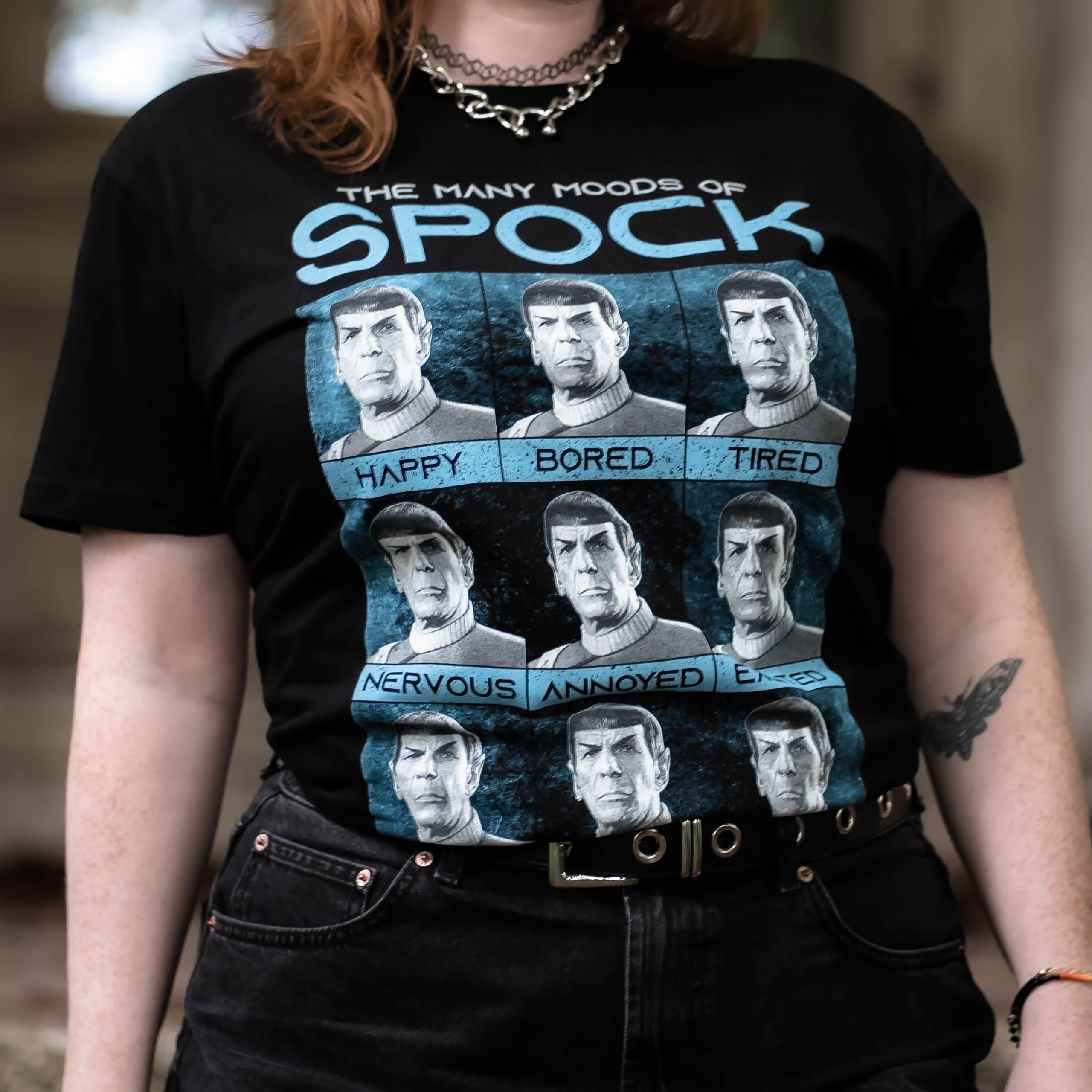 Star Trek - Many Mood of Spock T-Shirt black