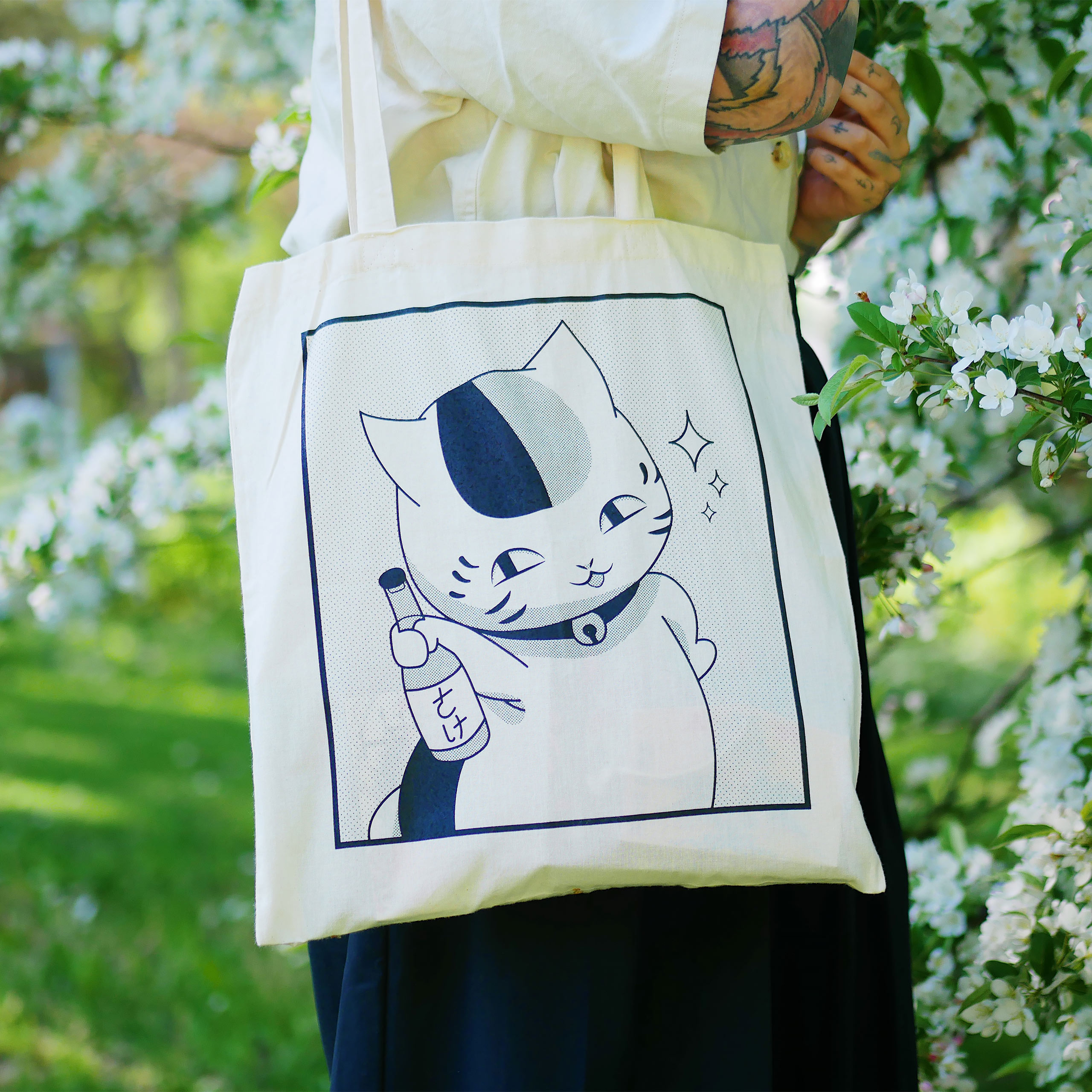 Borsa in tela Nyanko Sensei per fan di Natsume's Book of Friends