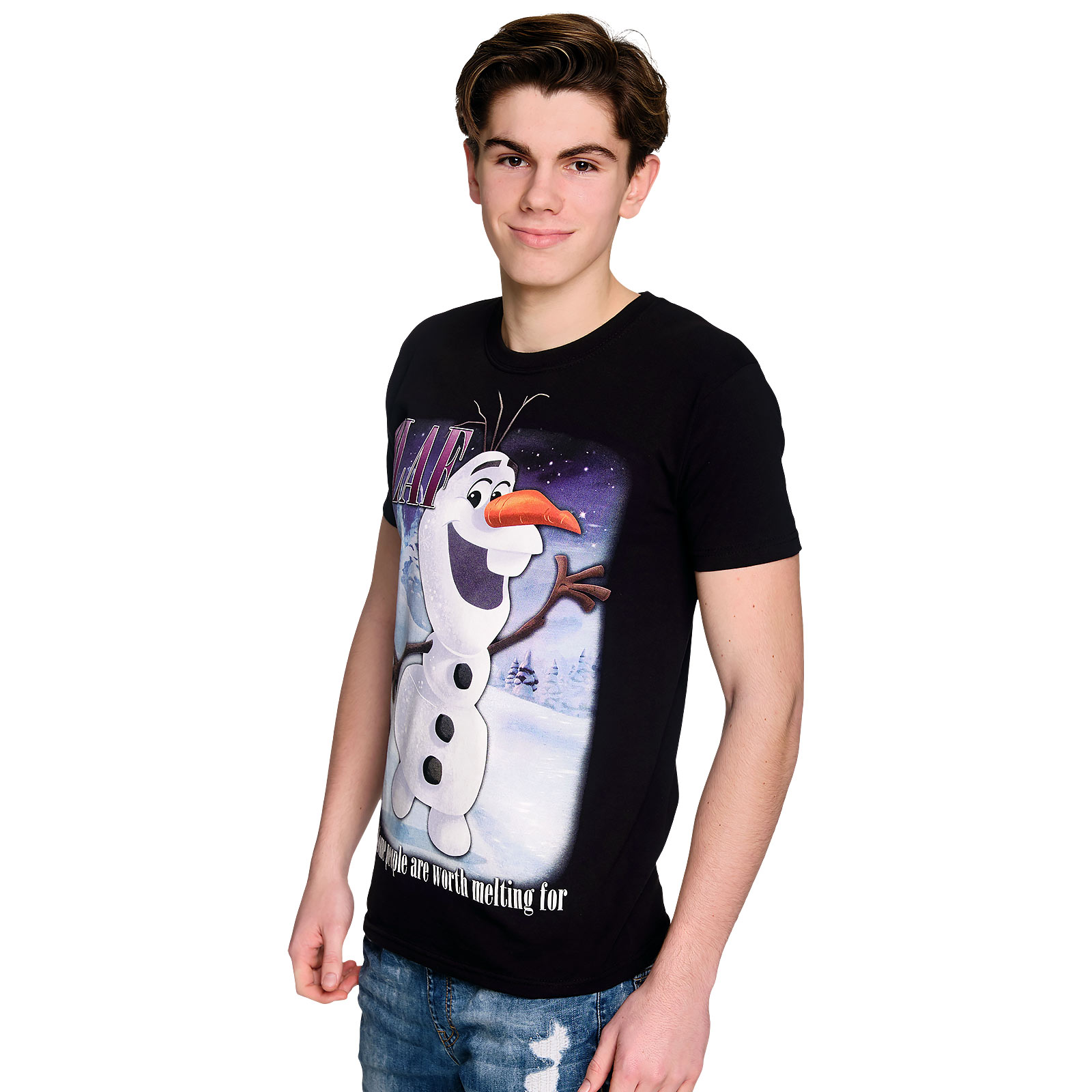 Frozen - Olaf Worth Melting For T-Shirt schwarz