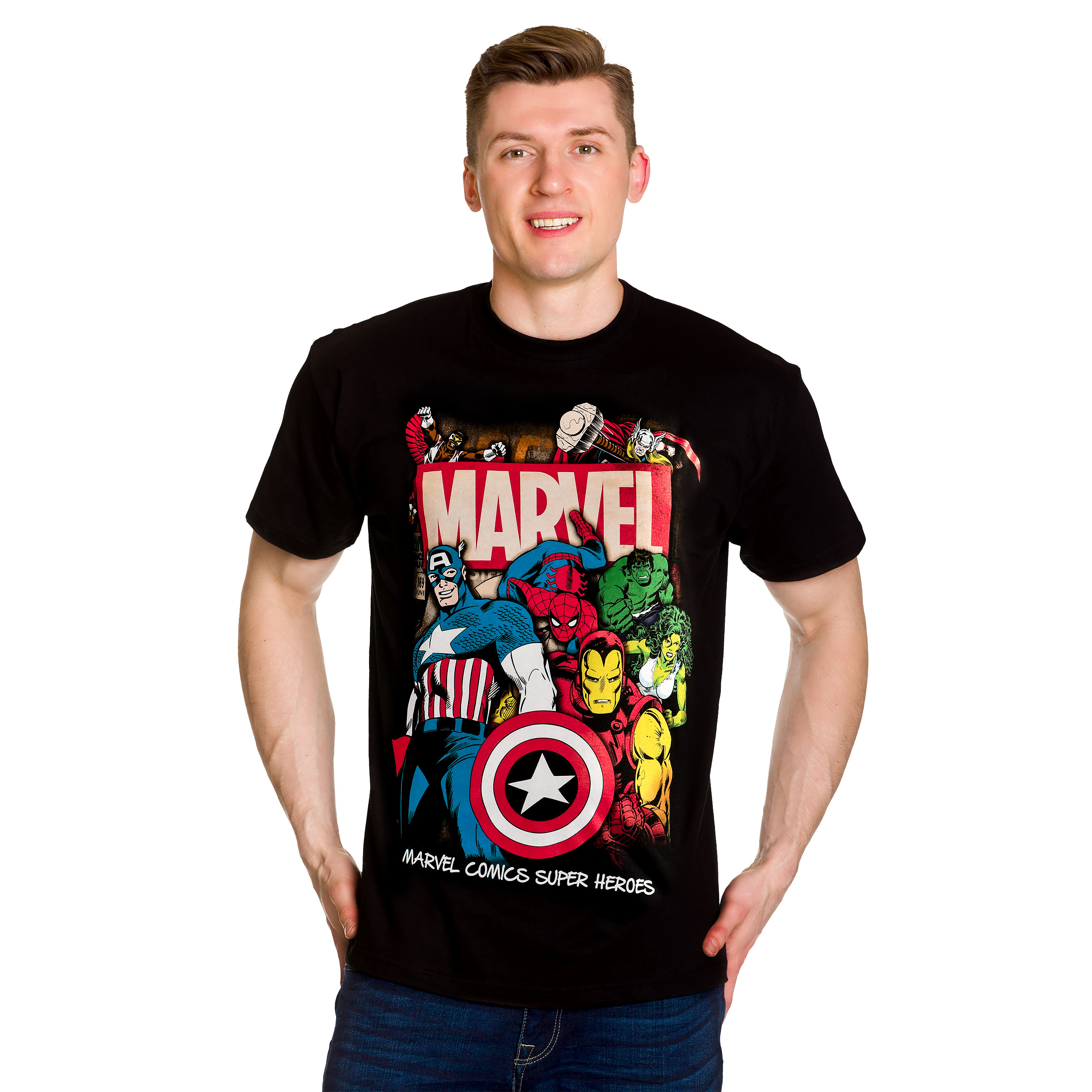 Marvel Comics Superheroes T-Shirt schwarz