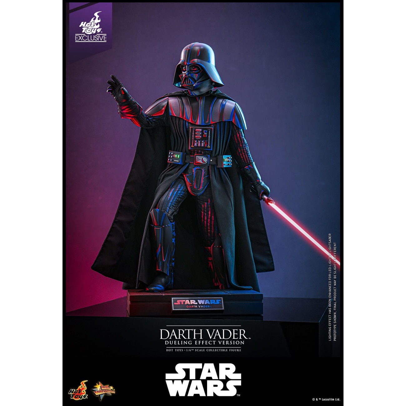 Star Wars Movie Masterpiece figurka kolekcjonerska 1/6 Darth Vader (Dueling Effect Version) Hot Toys Exclusive 35 cm