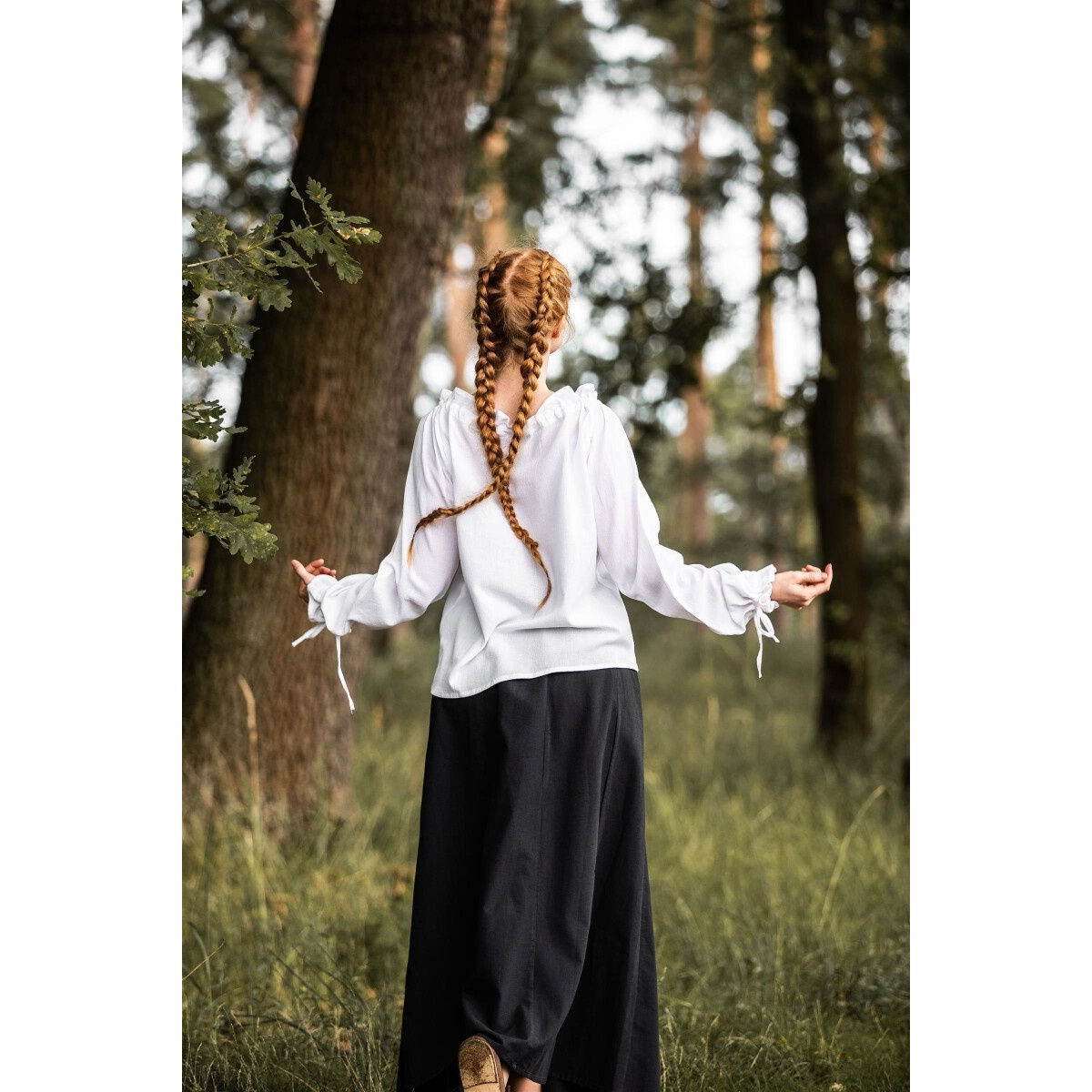 Średniowieczna bluzka Edith biała