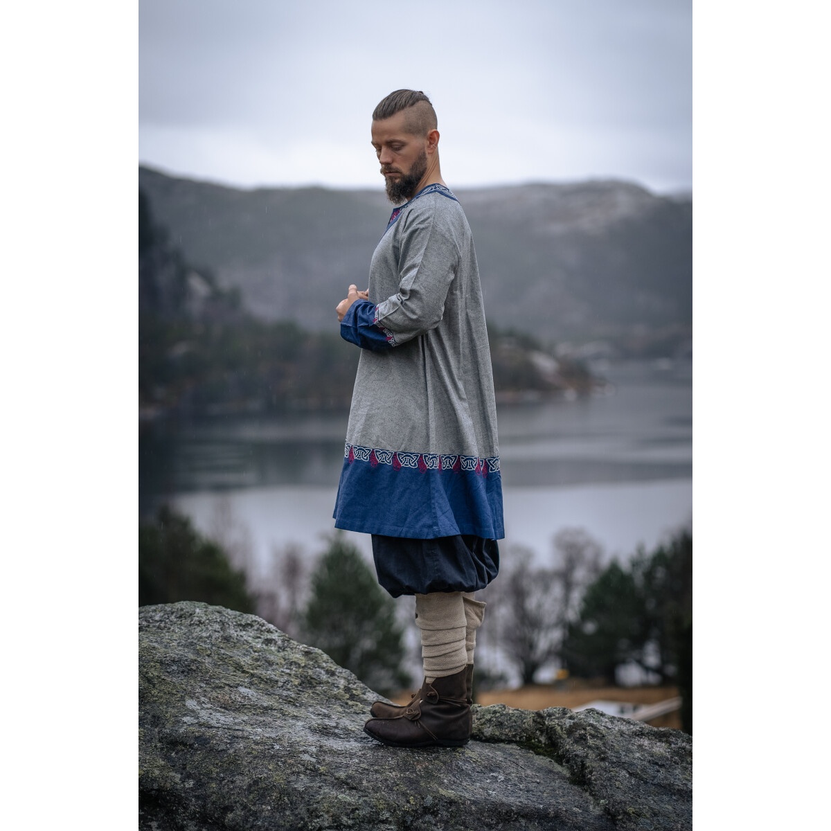 Tunique viking médiévale Freydis gris