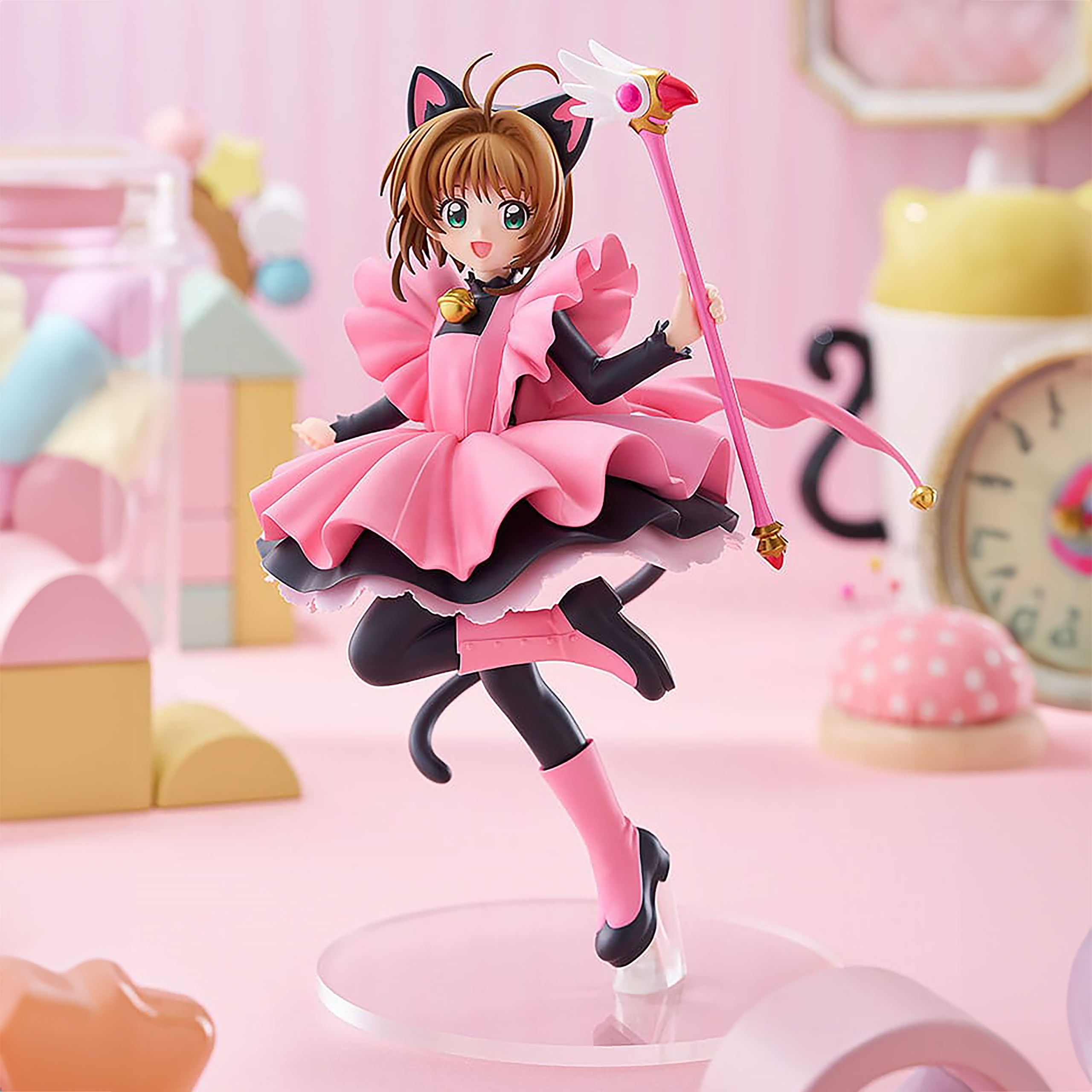 Card Captor Sakura - Figurine Kinomoto Sakura Version Costume de Chat Noir Taille L